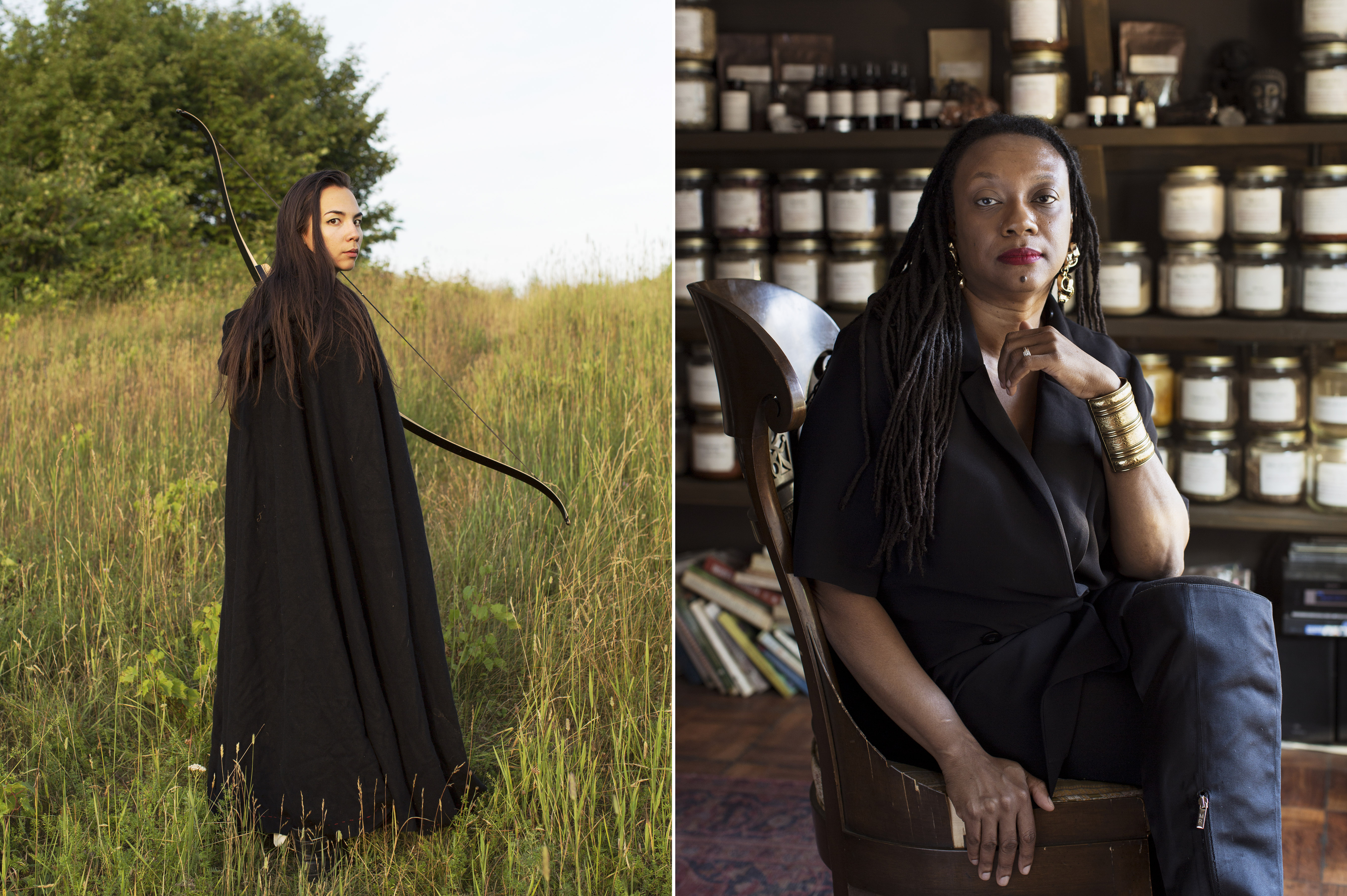 Frances F. Denny’s "Leonore (Montpelier, VT)," 2016, and "Karen (Brooklyn, NY)," 2016 from "Major Arcana: Portraits of Witches in America" series
Courtesy of the artist and ClampArt, New York, NY