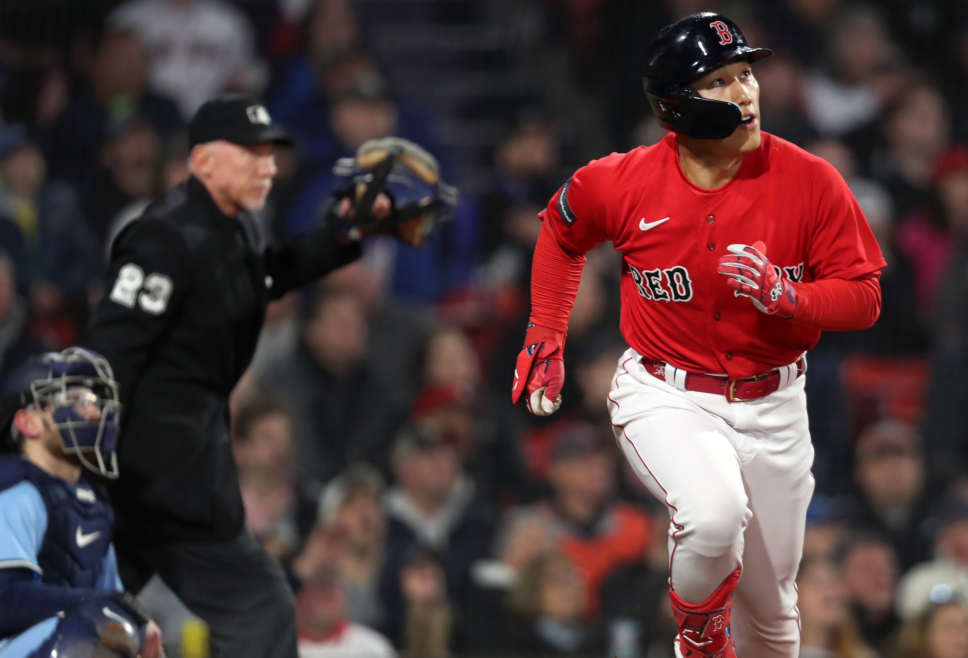 Masataka Yoshida returns to Red Sox camp as a champion after turning heads  at World Baseball Classic - The Boston Globe