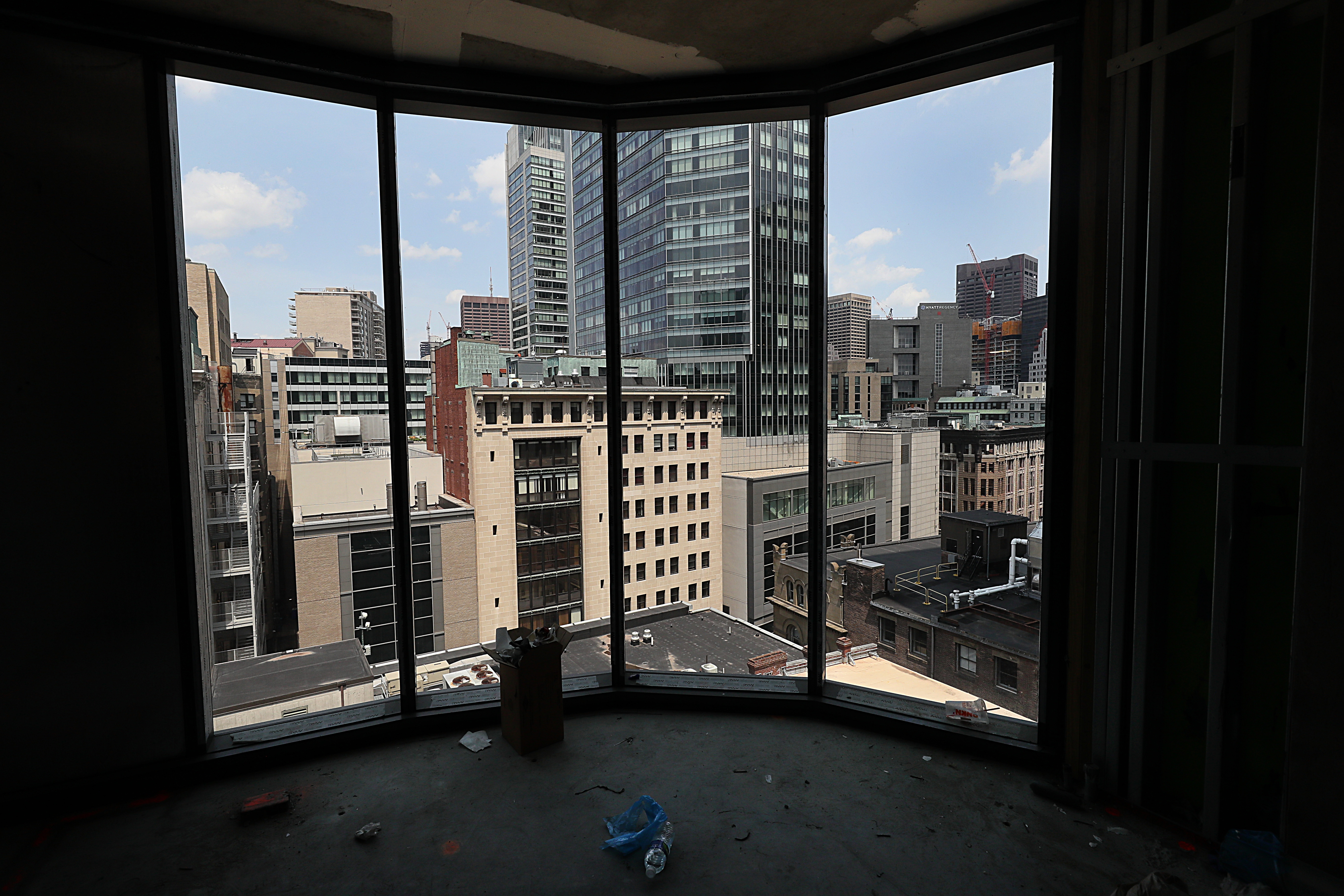 A unit under construction in The Parker condo building.