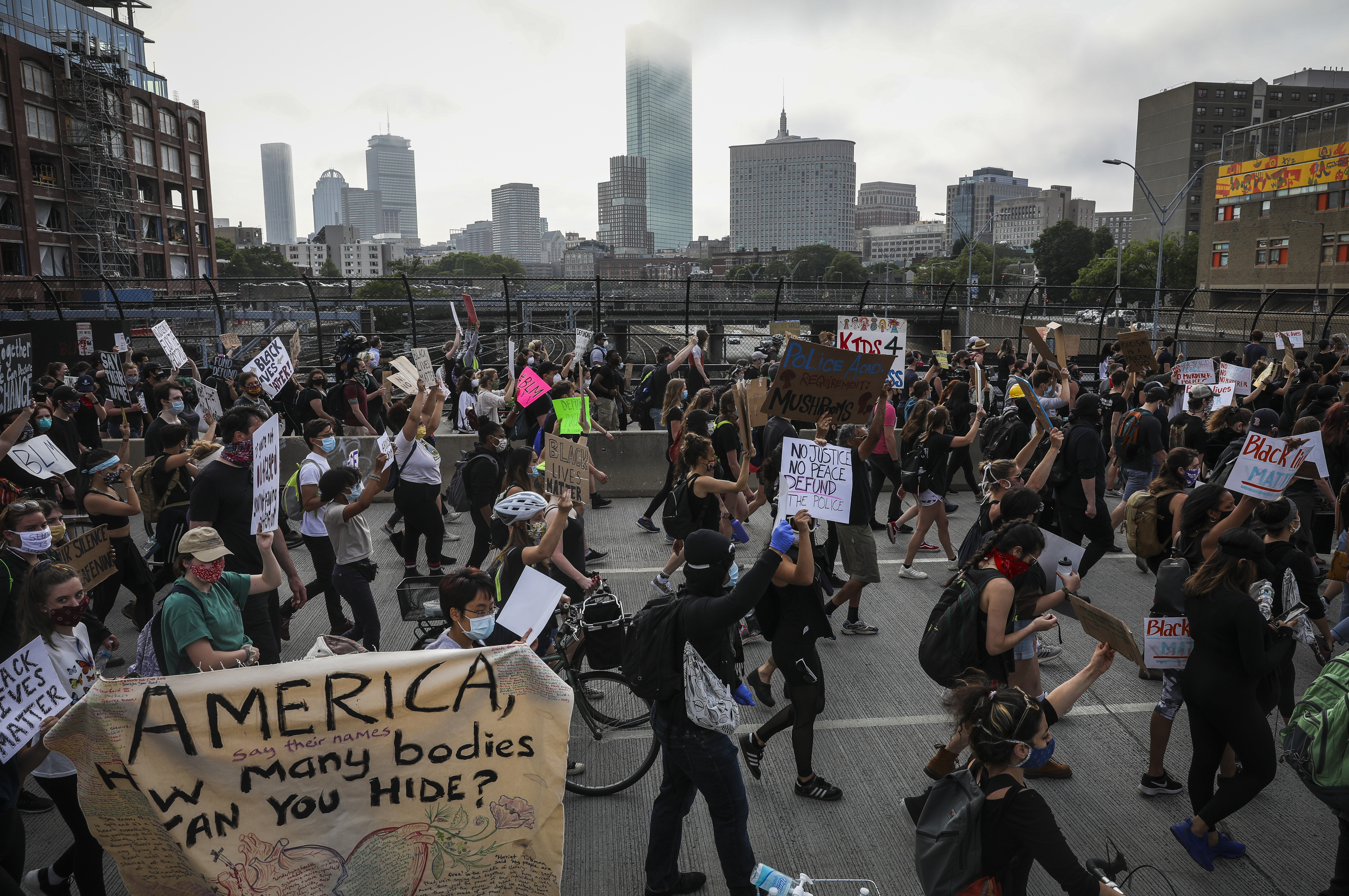 Protesters marched to City Hall.