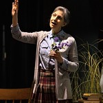 Denise Cormier in rehearsal for "A Woman of the World."