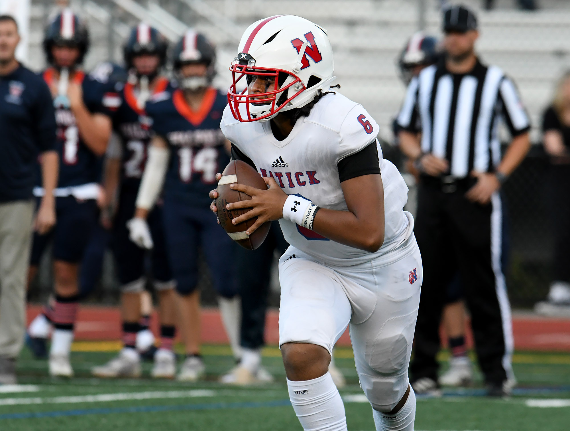 EMass football: Five touchdowns and 295 passing yards from Natick's Damon  Taylor highlight Players of the Week - The Boston Globe