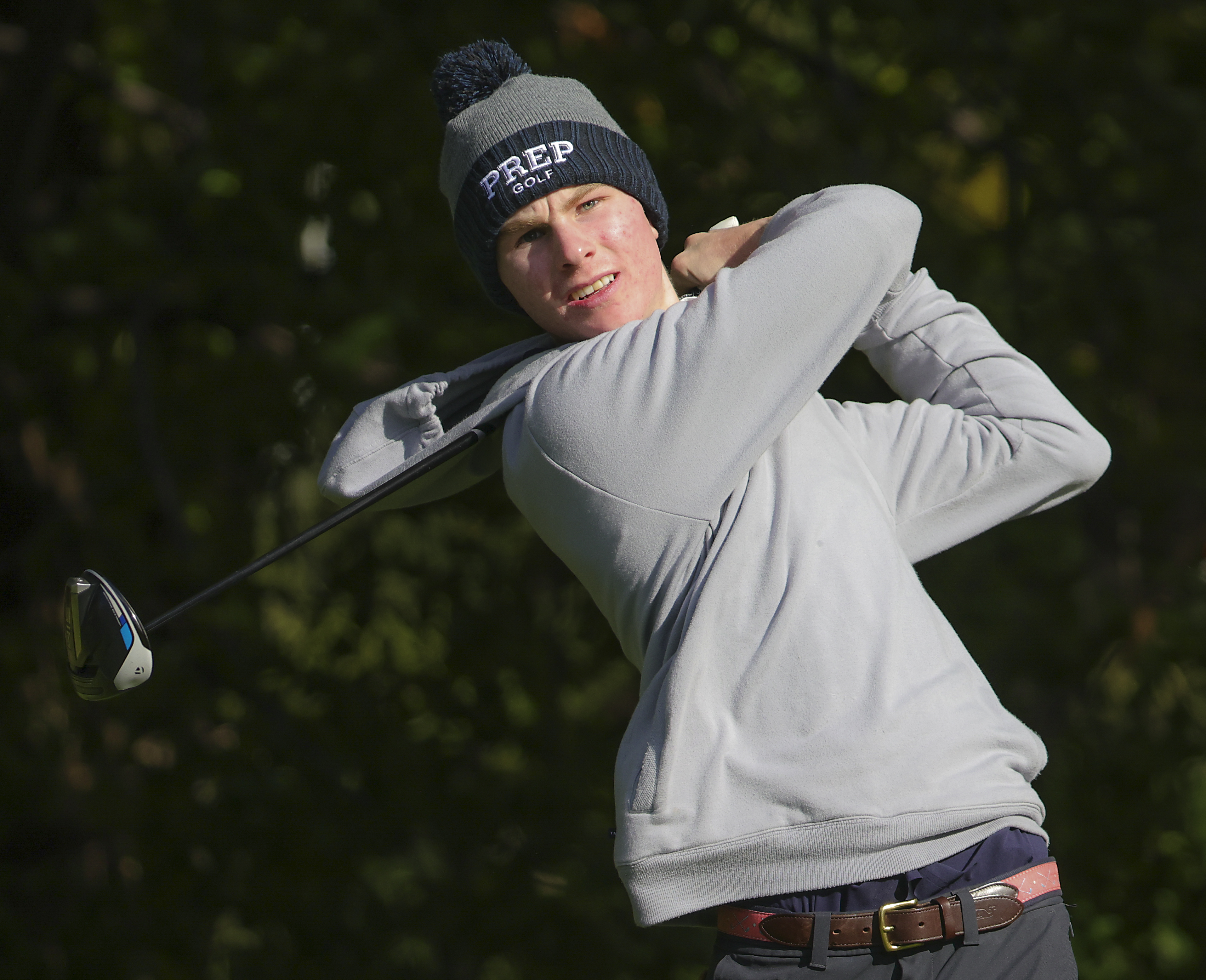 Alex Landry helped St. Johns Prep win the Division 1 North golf title at Bass Rocks Golf Club.