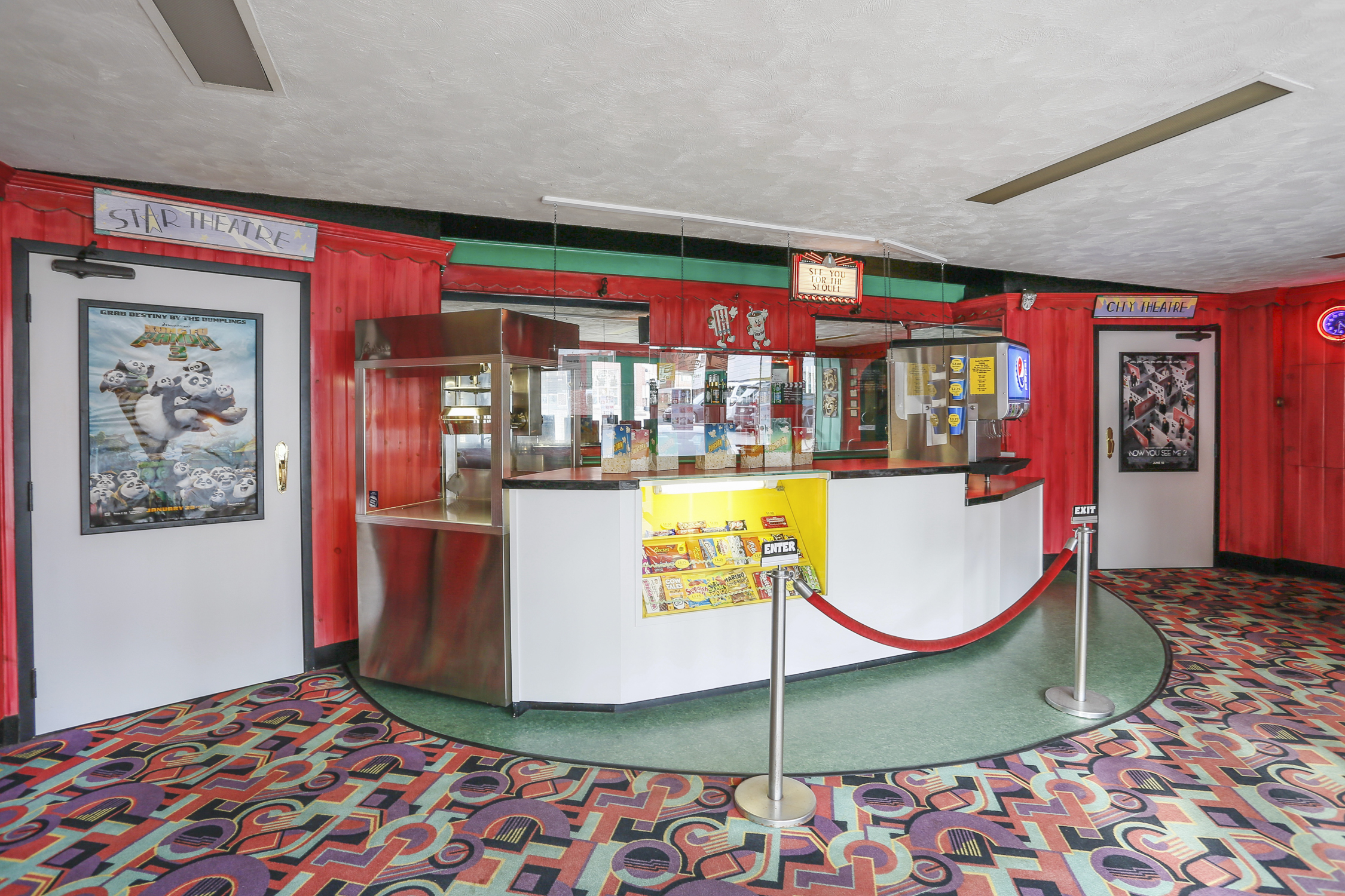 Busy Movie Theater Lobby