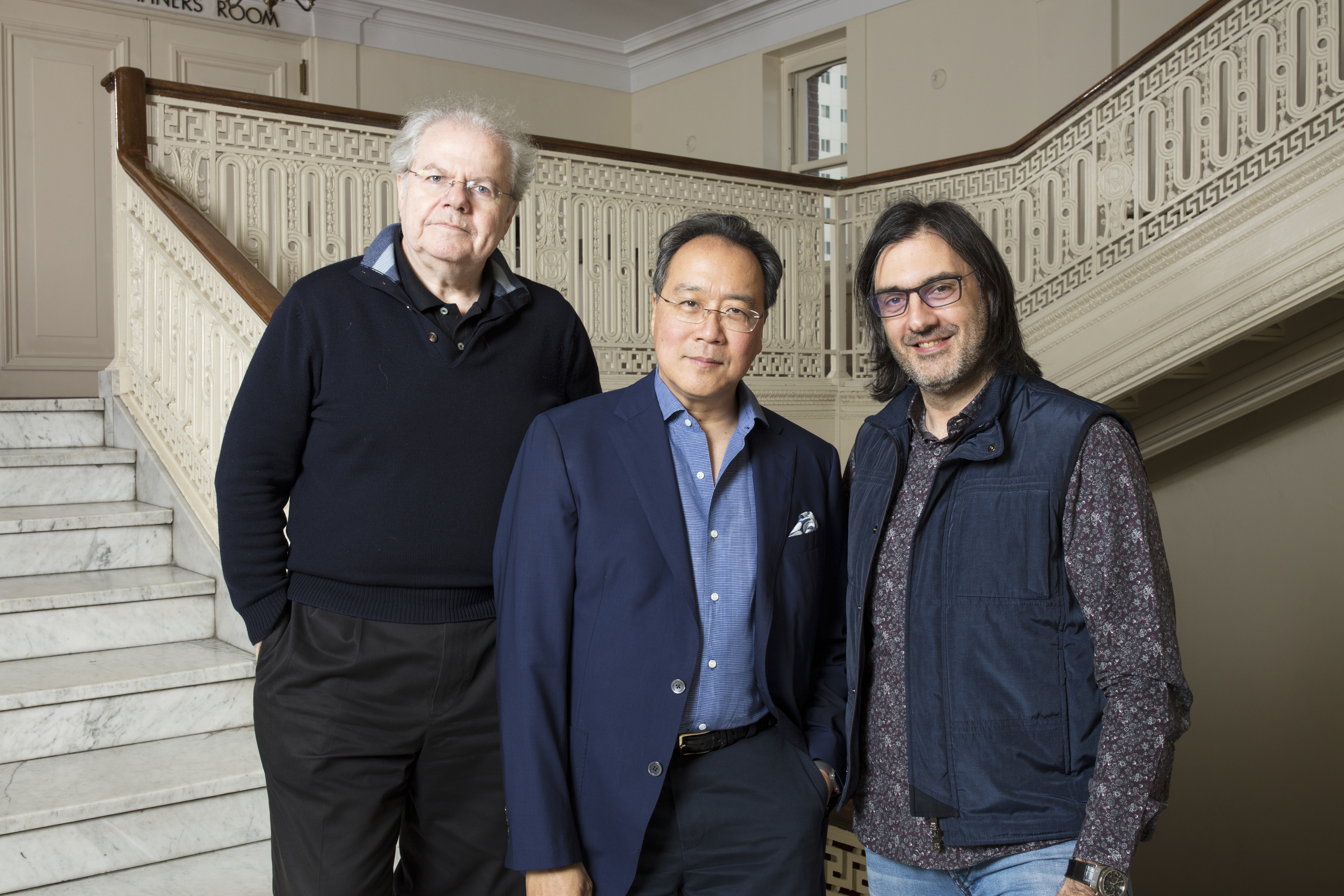 Emanuel Ax, cellist Yo-Yo Ma, and Leonidas Kavakos play together Friday at Tanglewood.