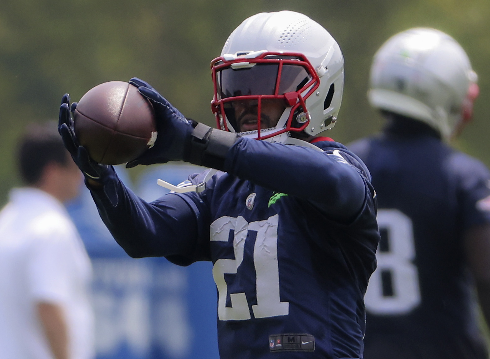 Patriots defender Davon Godchaux has his high school number