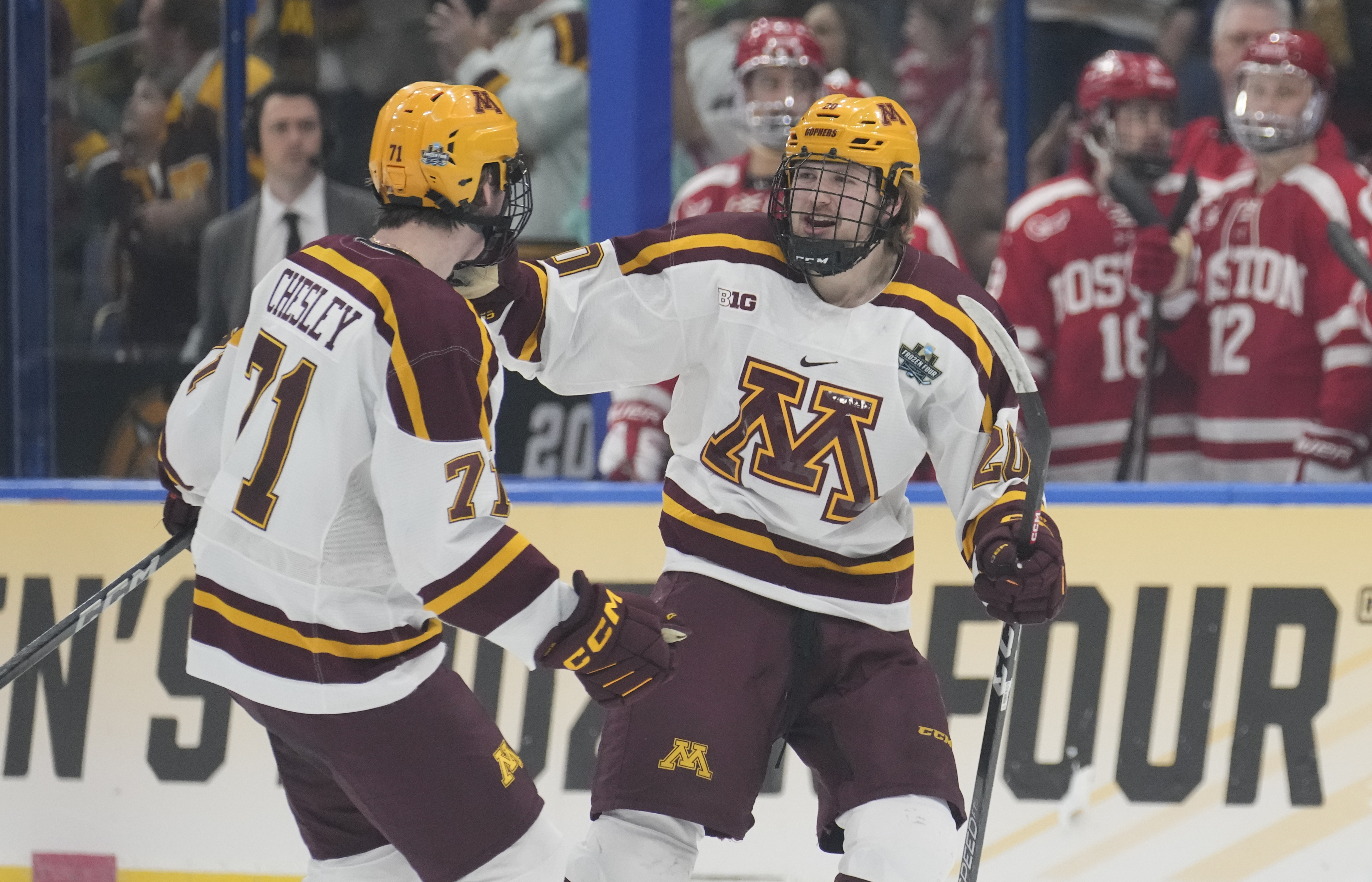 Boston University practices before playing Minnesota in the Frozen Four - College  Hockey