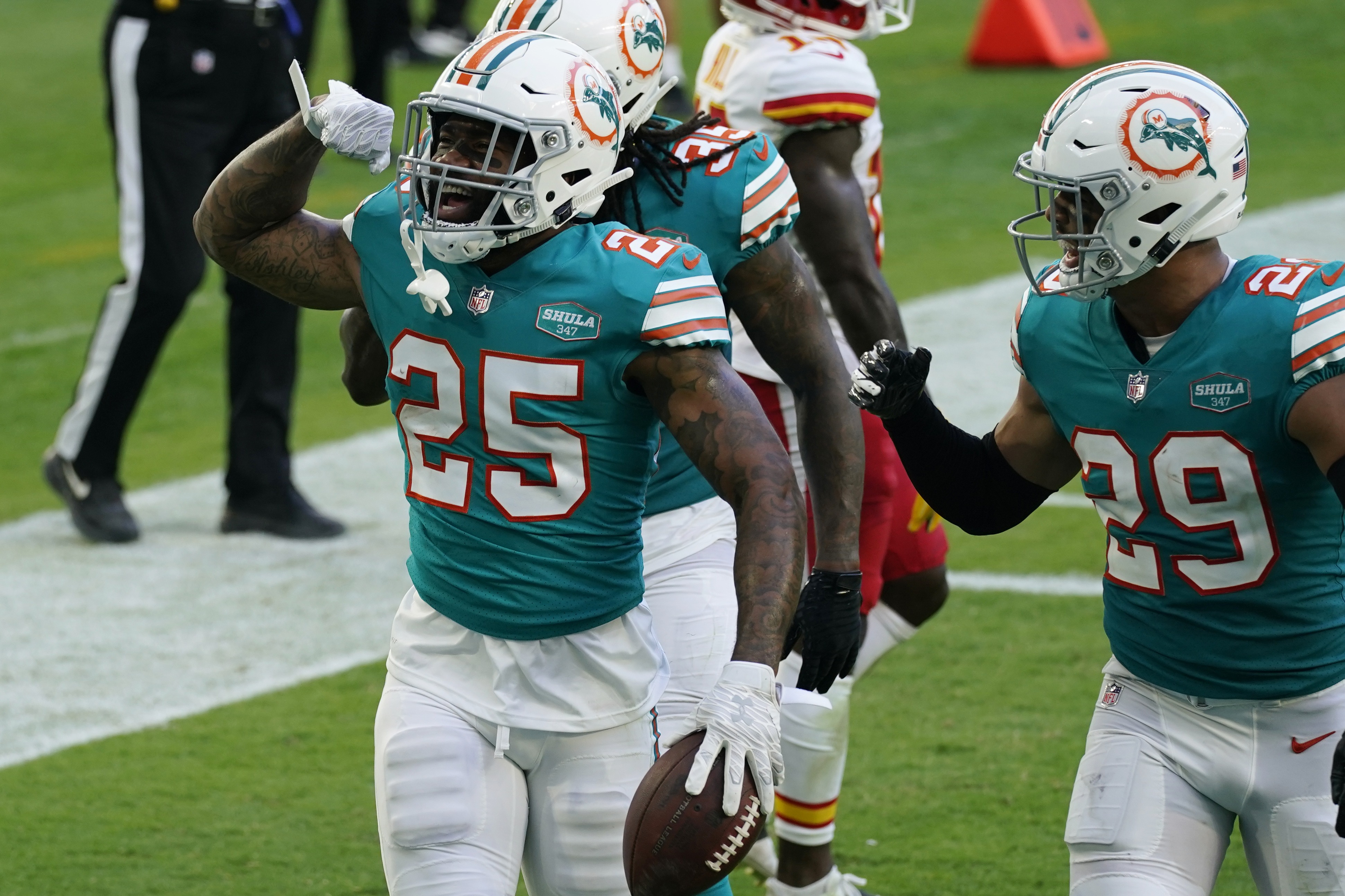 Xavien Howard has nine interceptions this season, including one in five straight games for Miami, and is making a strong case to succeed New England's Stephon Gilmore as Defensive Player of the Year.