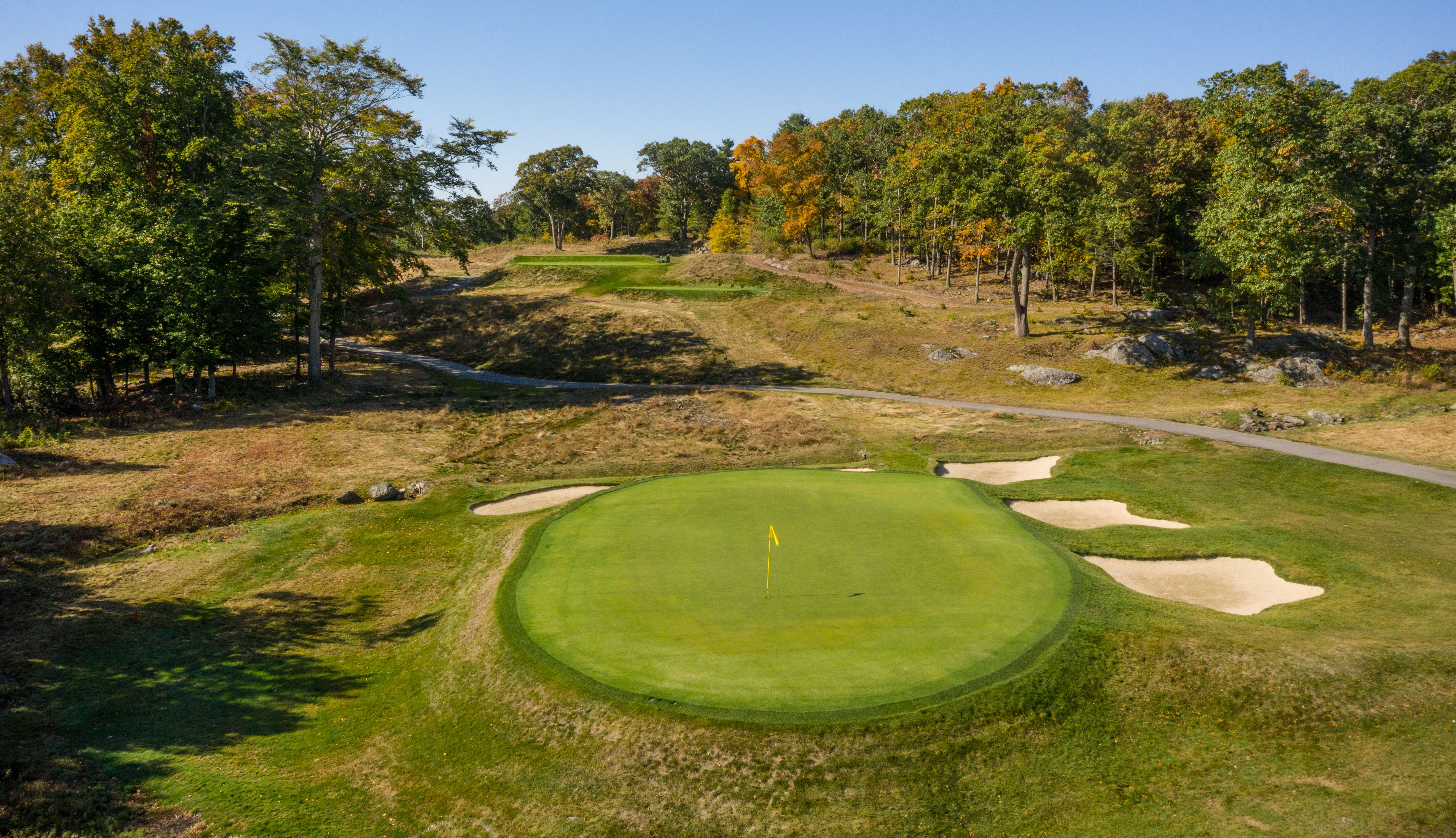 The 11th hole for the 2022 US Open is actually the 12th hole on the main course at The Country Club, which creates a composite course out of all the holes available for championship events.