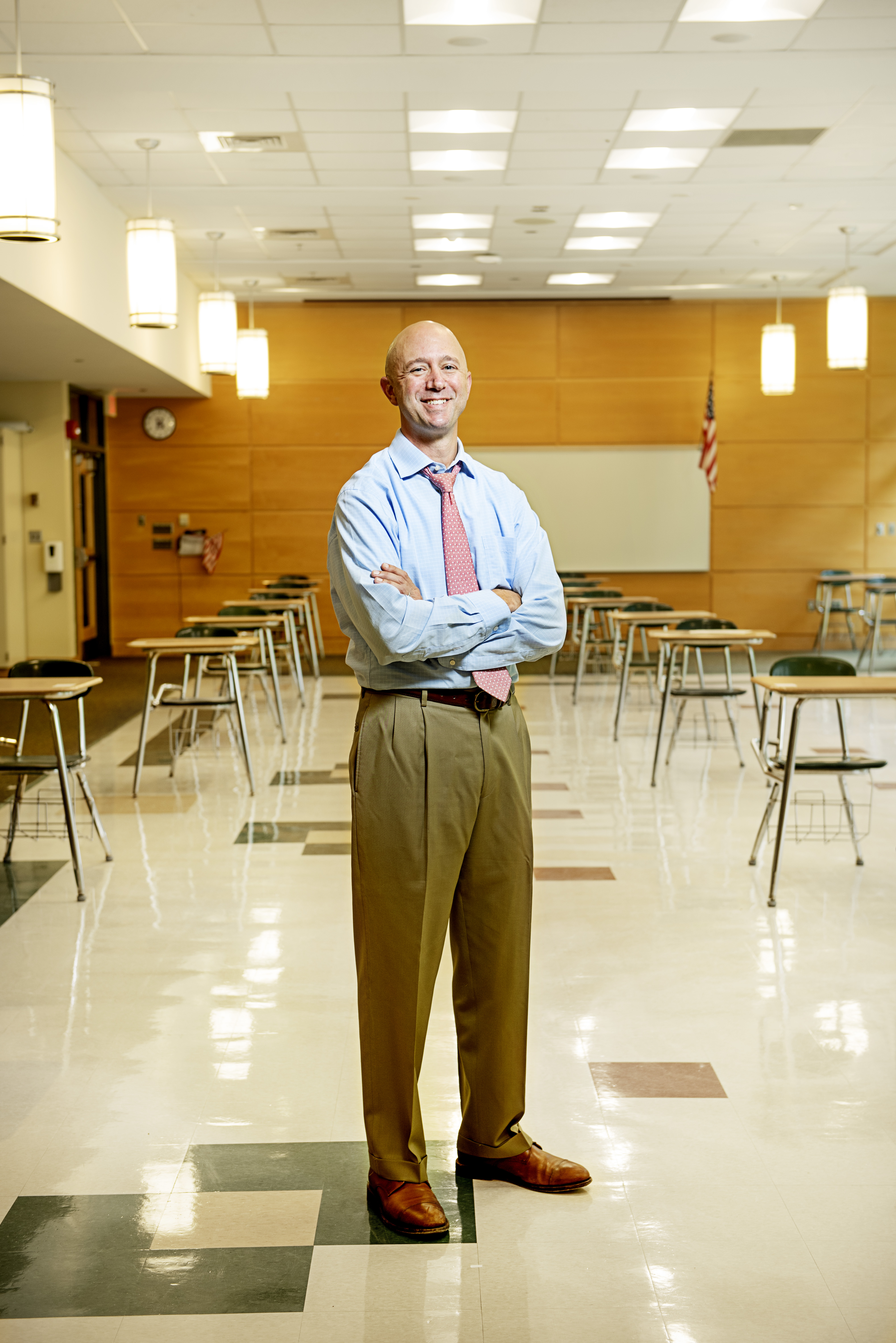 Kevin Tracey, principal of Bedford’s John Glenn Middle School.