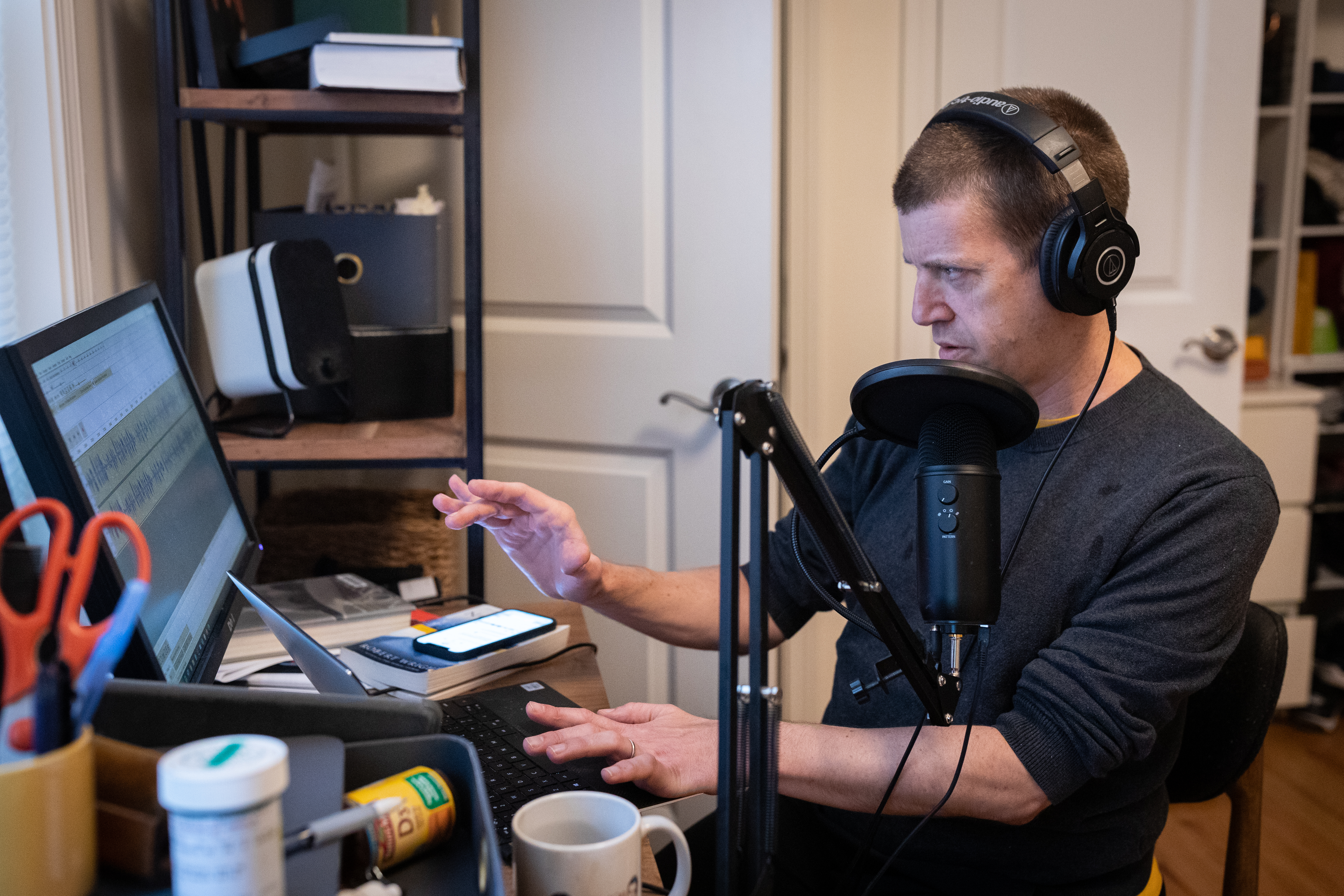 Patrick Bryant records and edits his show from his home in Somerville.