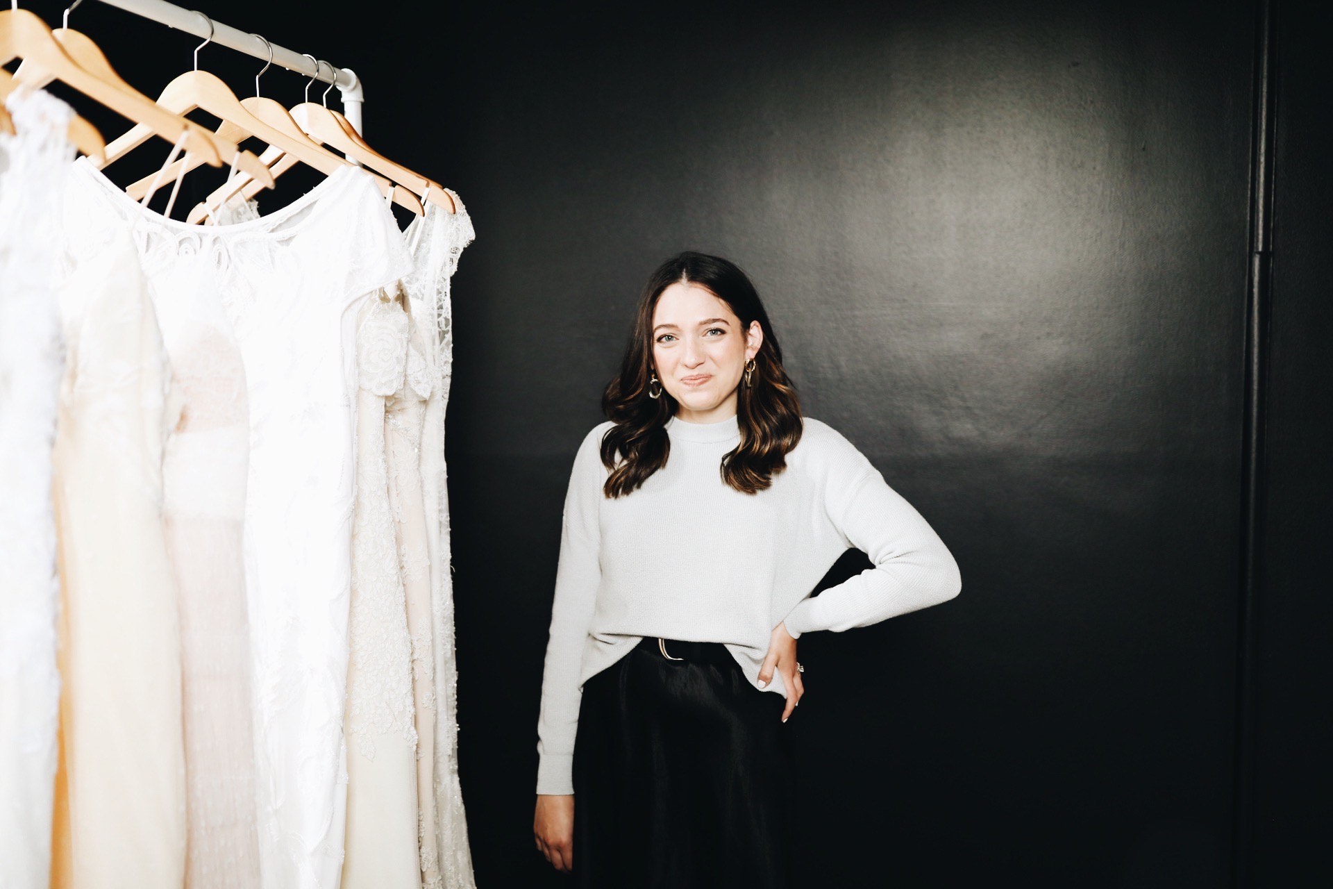 Molly Wolfberg Swarttz, owner of Glo Bridal, began devising her store while planning her own wedding.