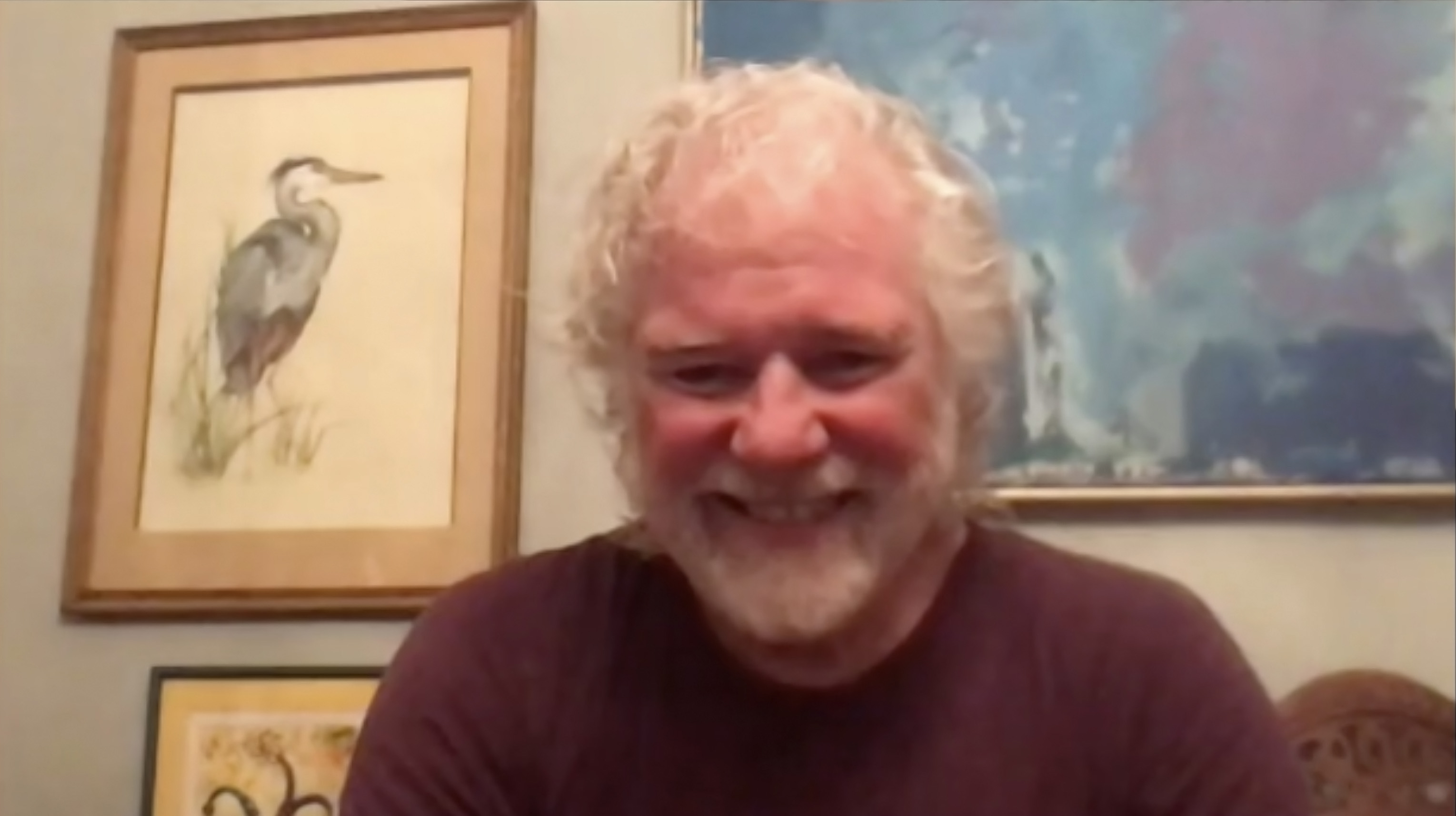 Chuck Leavell appearing, virtually, at the SCAD Savannah Film Festival last month.