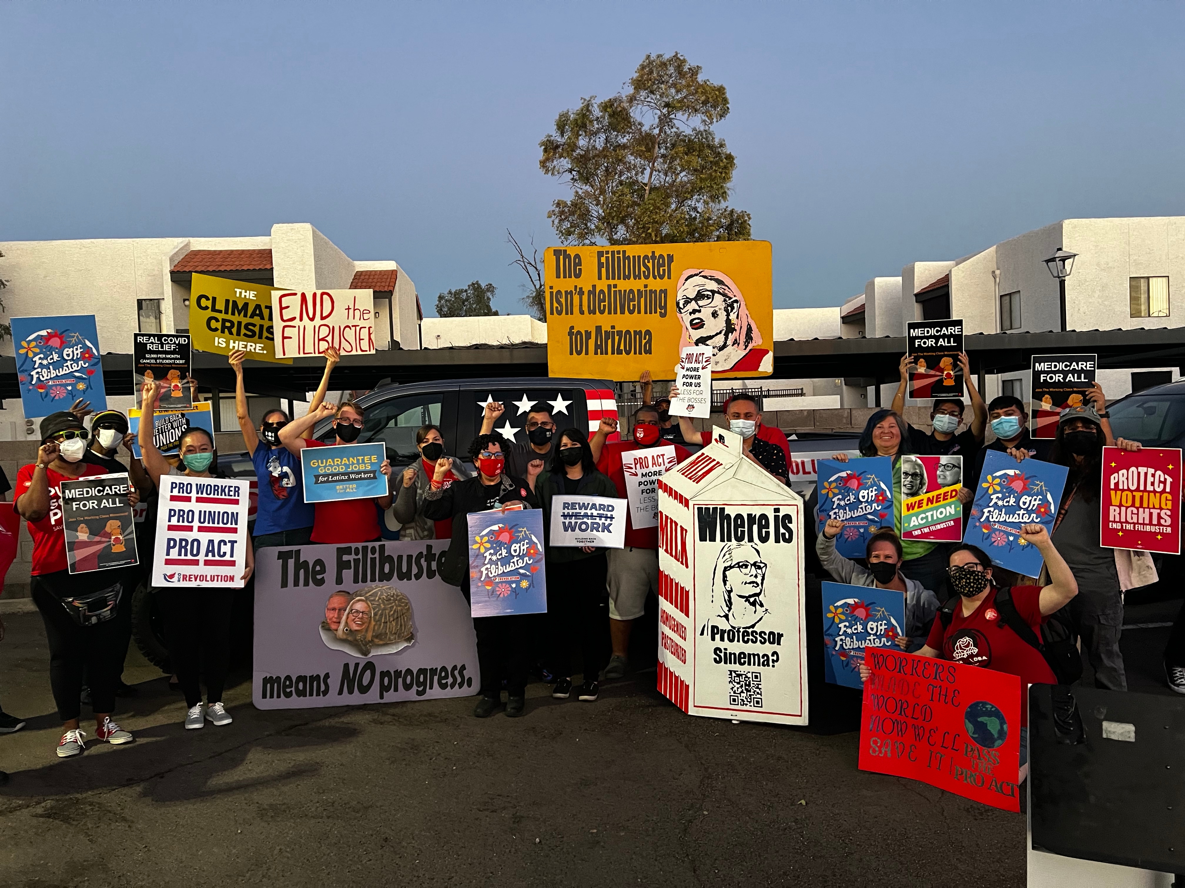 Our Revolution and other groups protested in Arizona this week.