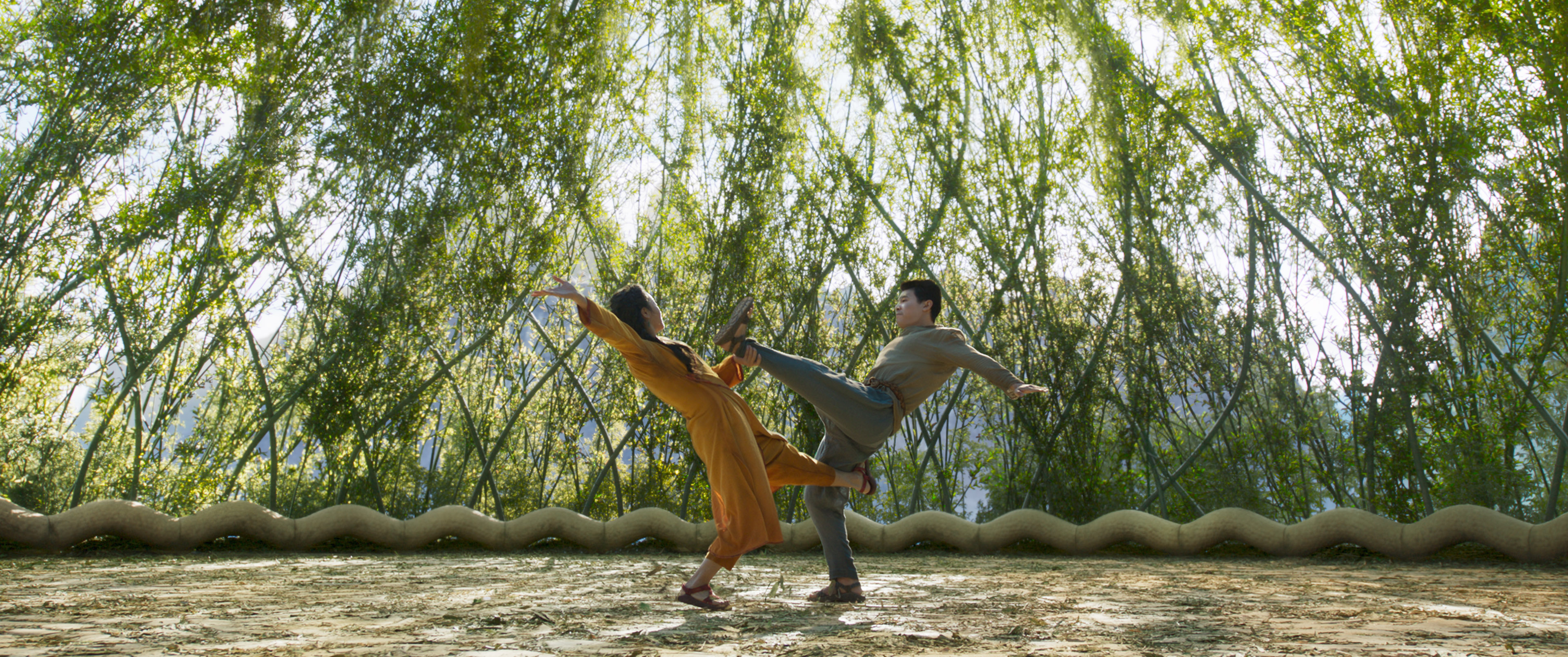 Michelle Yeoh (left) and Simu Liu in "Shang-Chi and the Legend of the Ten Rings."