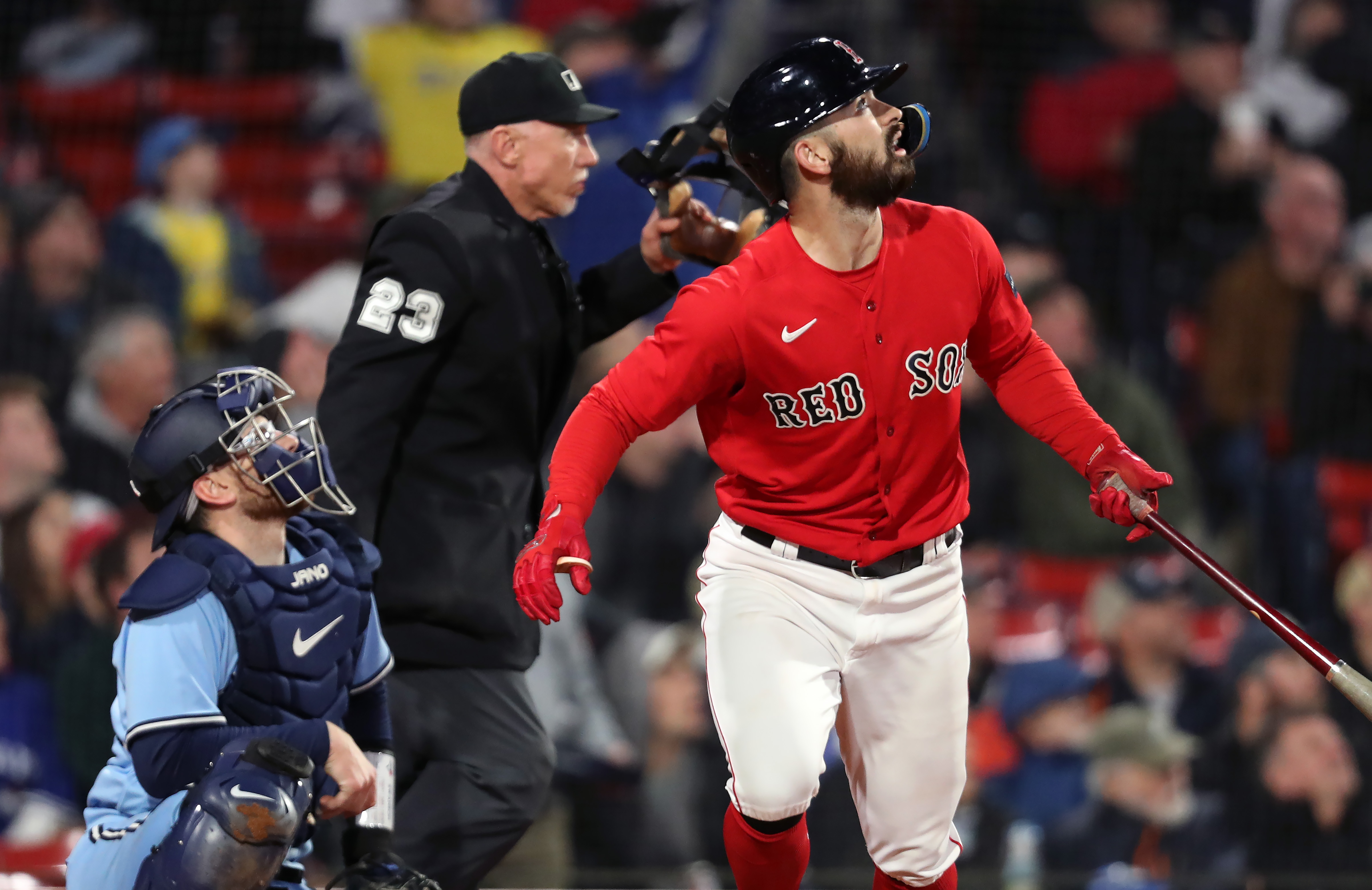 Red Sox catcher Connor Wong started hitting home runs soon after talking  with teammate Adam Duvall - The Boston Globe