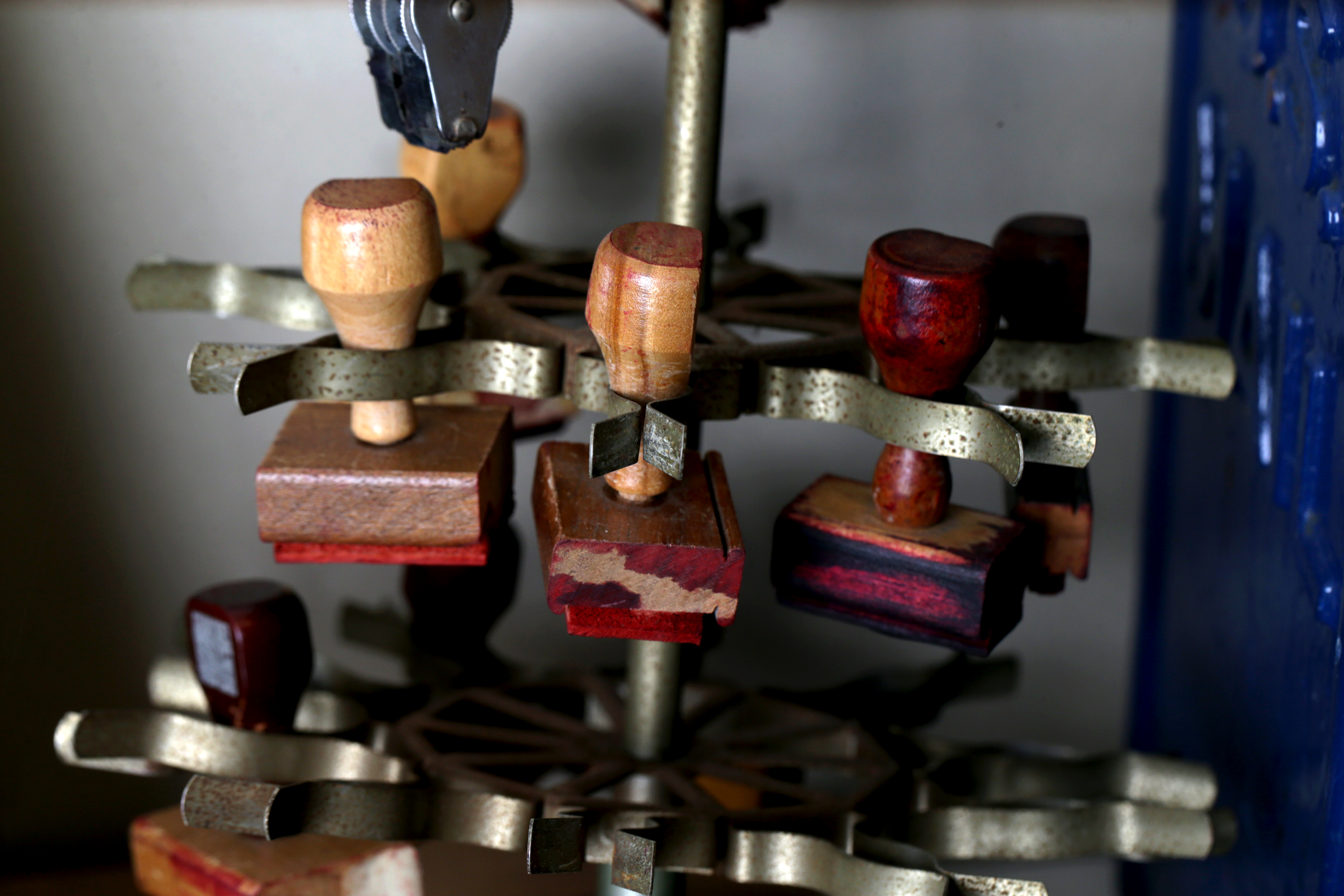 Postal hand cancels at the the Spellman Museum of Stamps & Postal History in Weston.