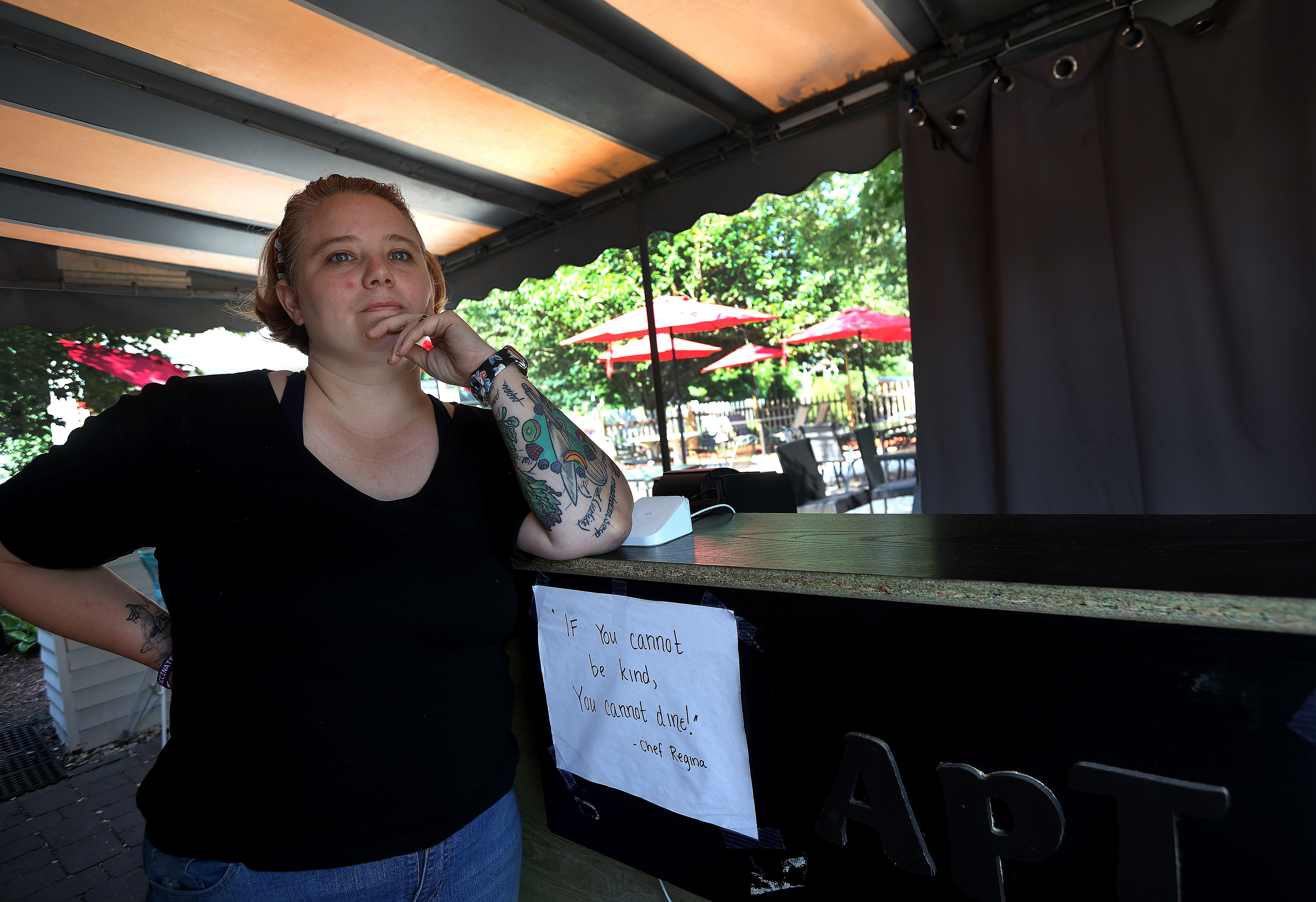 Brandi Felt-Castellano, co-owner of Apt Cape Cod recently closed for a "day of kindness" after a series of events in which customers became unruly and made staff cry.