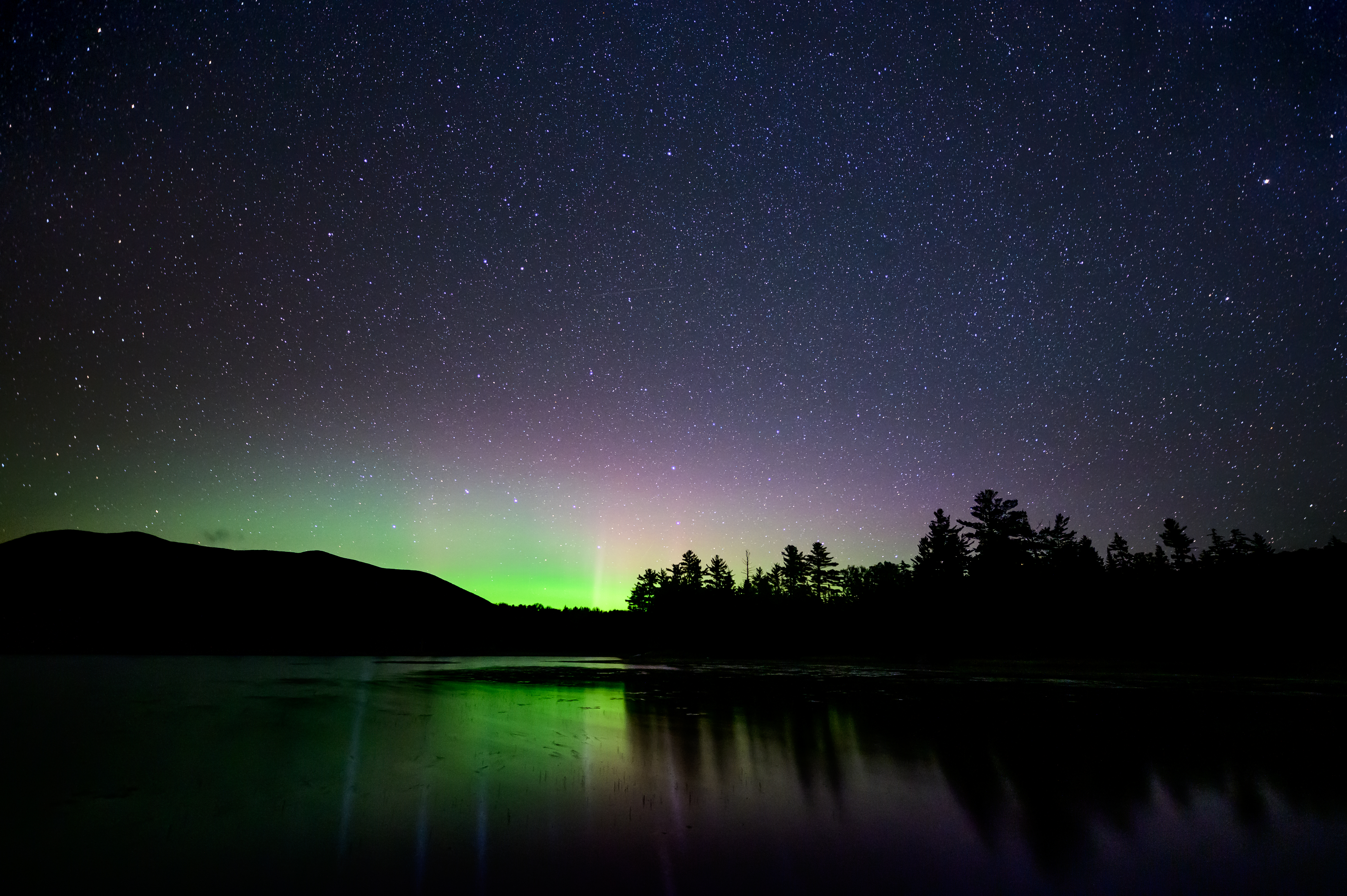 The view of the night sky from the Appalachian Mountain Club Little Lyford Lodge and Cabins in Maine, pictured in 2019.