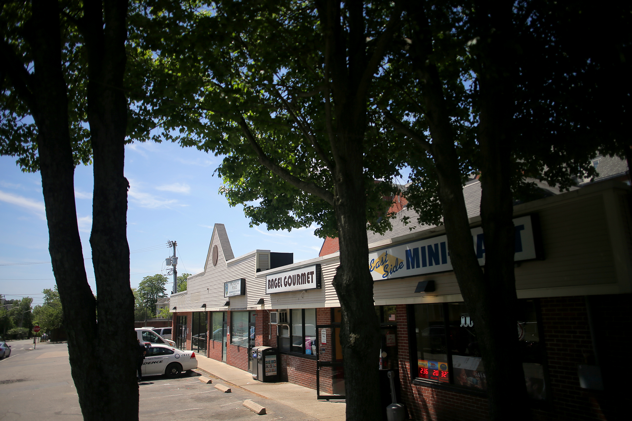 The mini-plaza at 250 Brook St. that will be torn down.