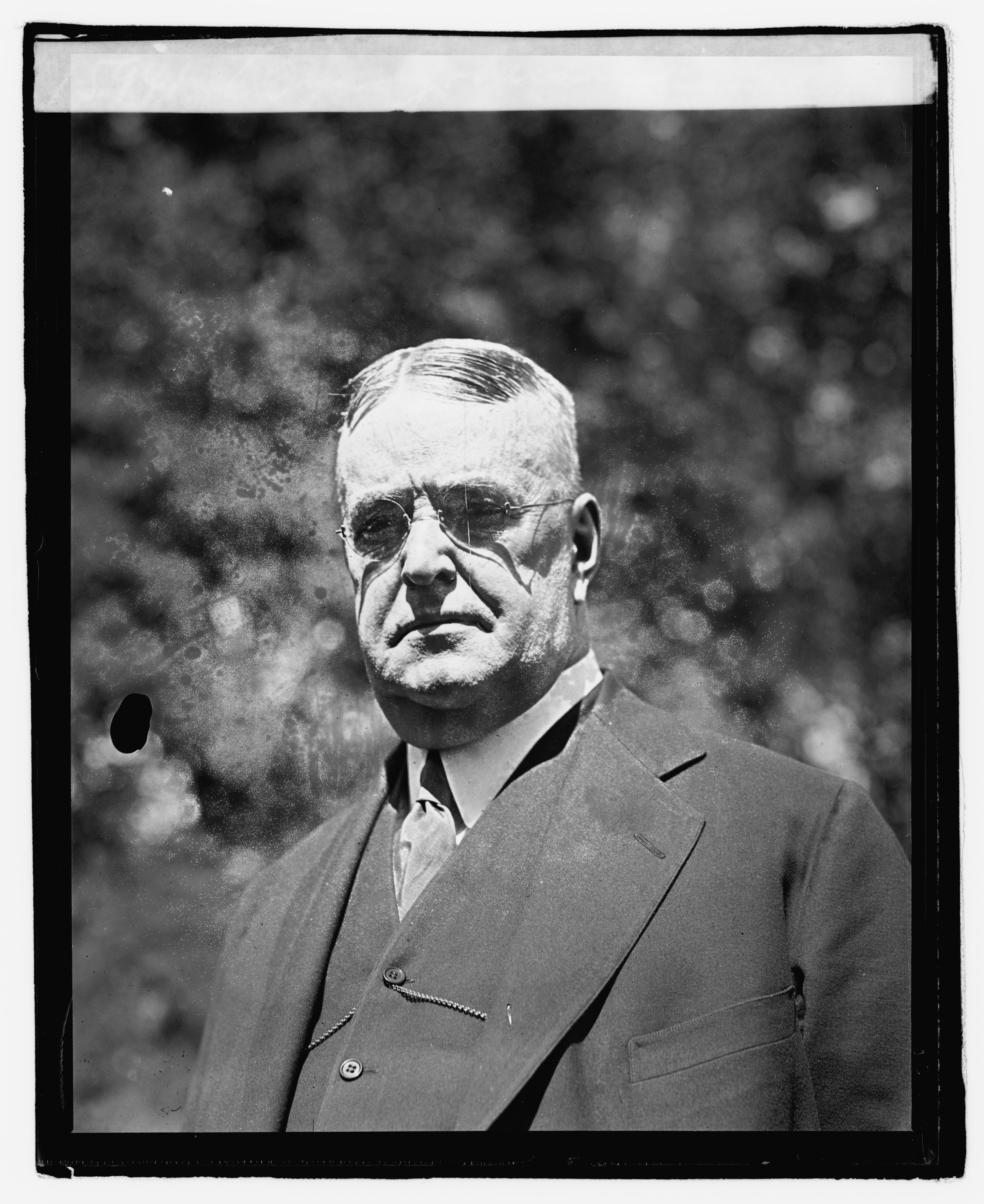 American League President (baseball) Ban Johnson, 1921.
