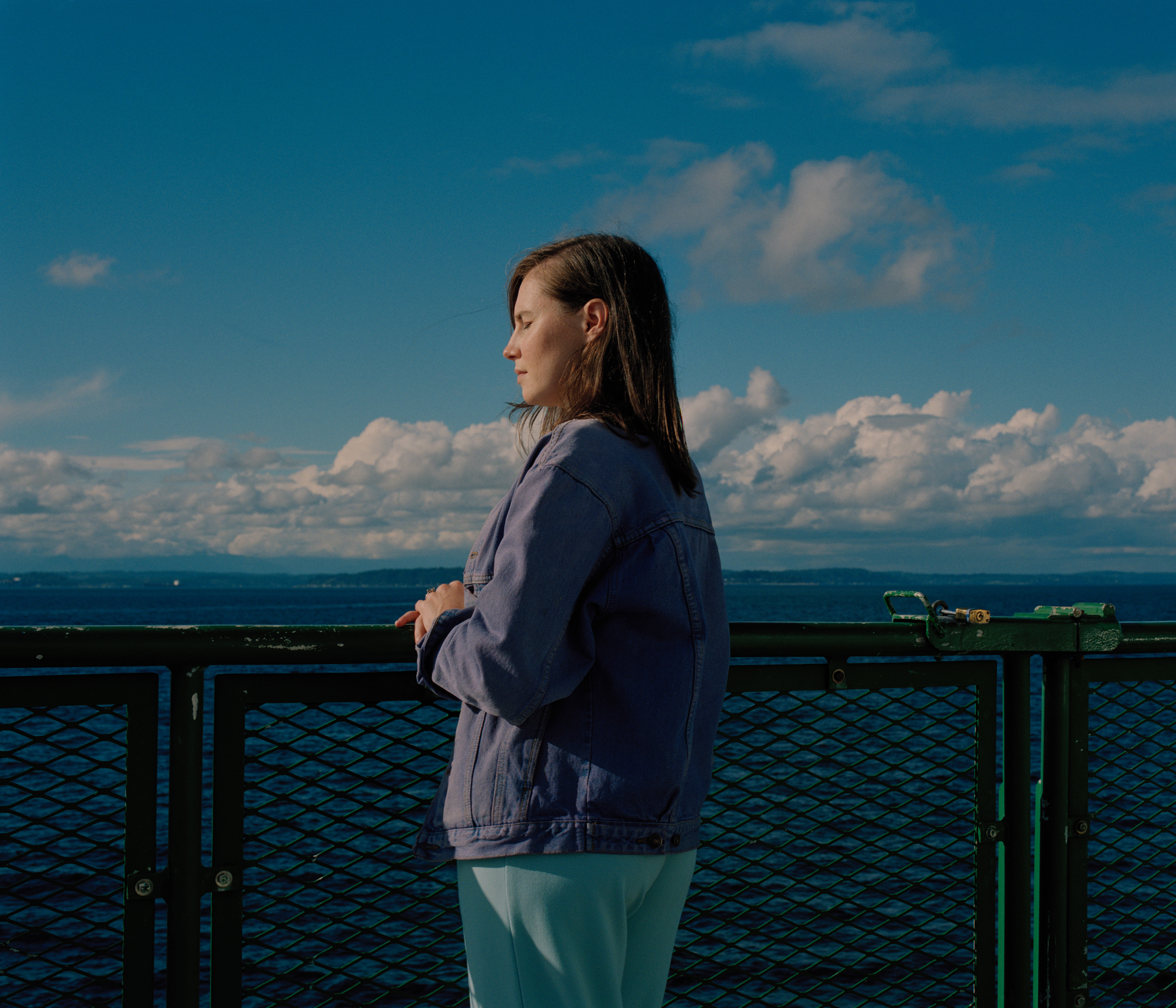Amanda Knox on a ferry in Washington state, Oct. 6, 2021.