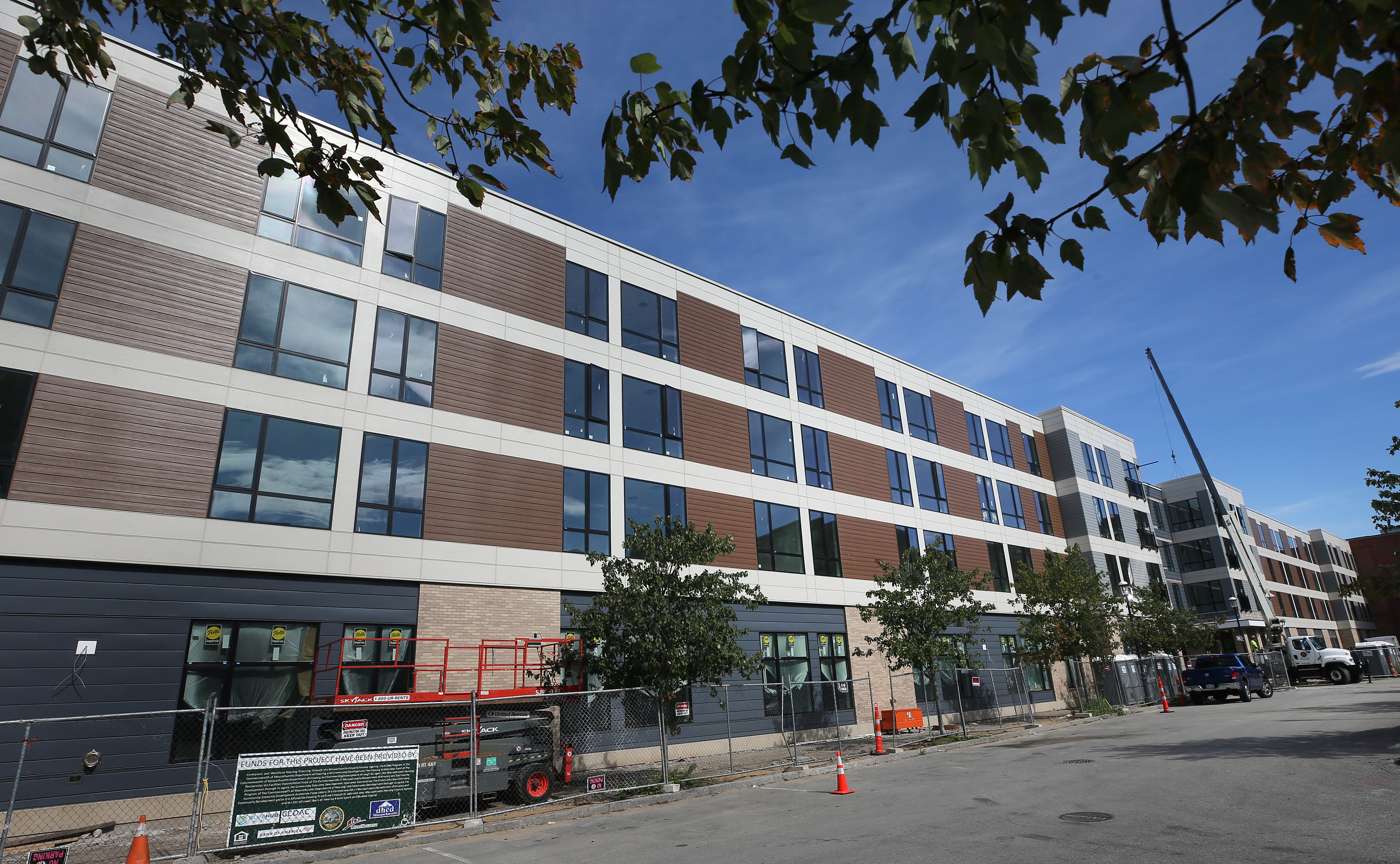 A new apartment building under construction at 201 Canal St. in Lowell.