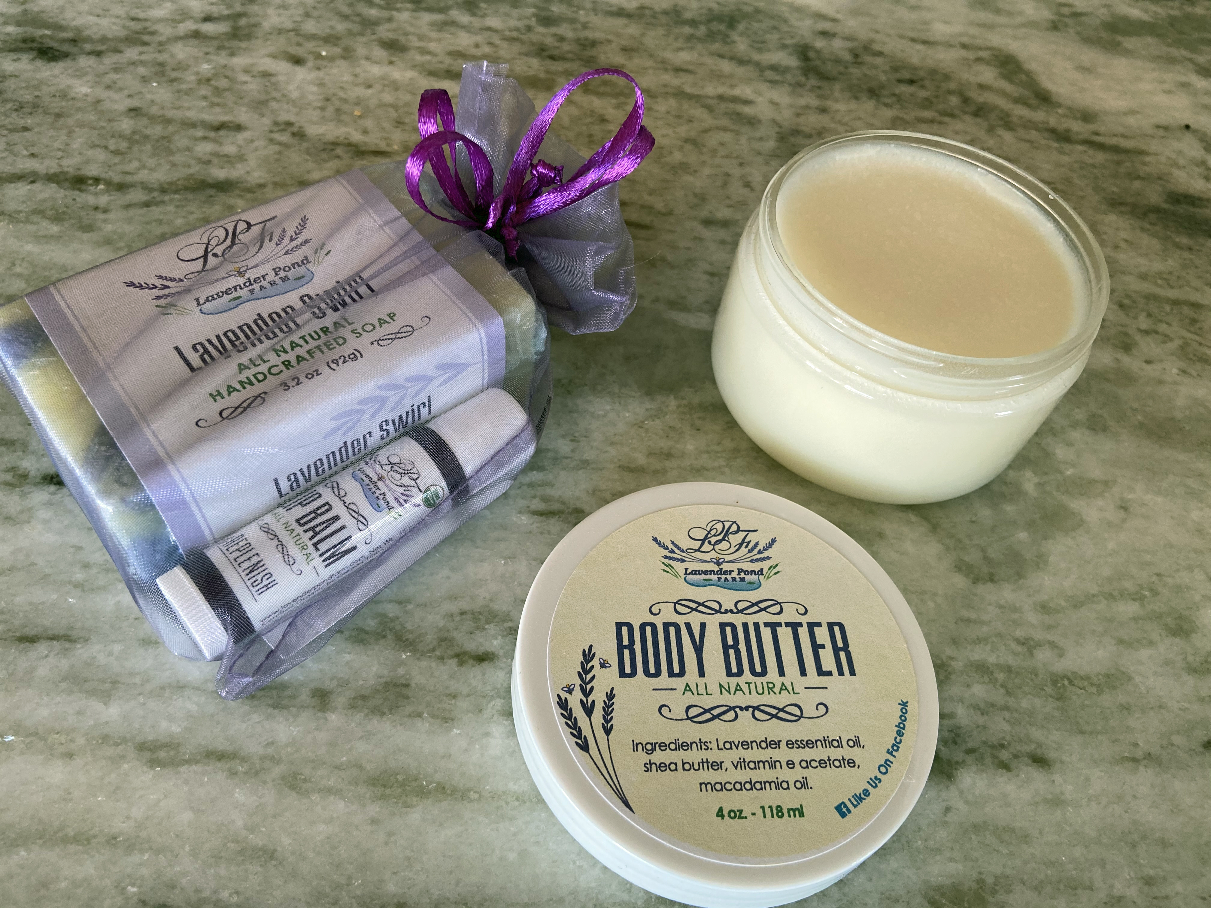 Give a stressed-out loved one a bit of calm with something delightfully scented from Lavender Pond Farm.