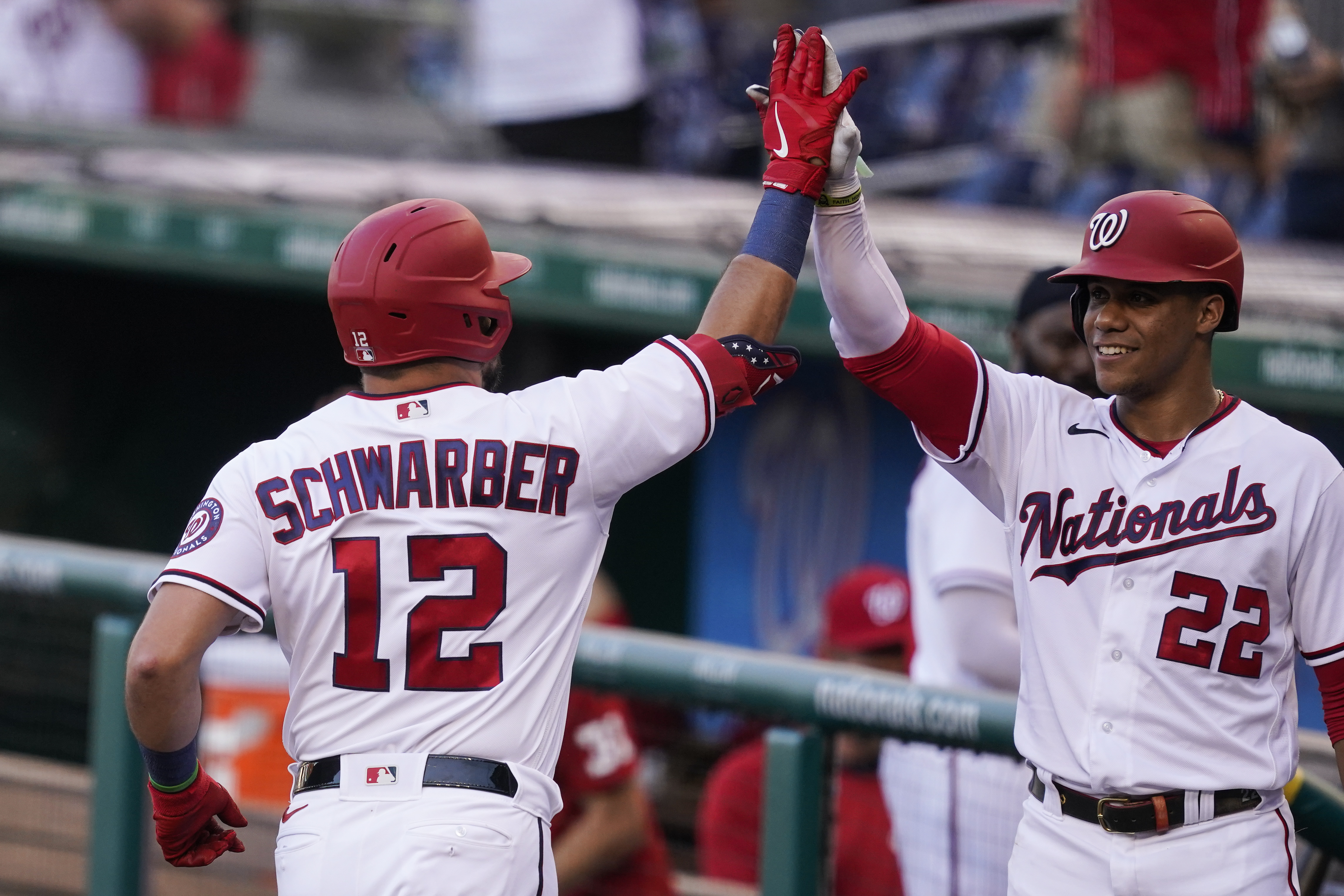 Kyle Schwarber having a blast as Nationals' leadoff hitter, smashing 12th  homer in 10 games - The Boston Globe