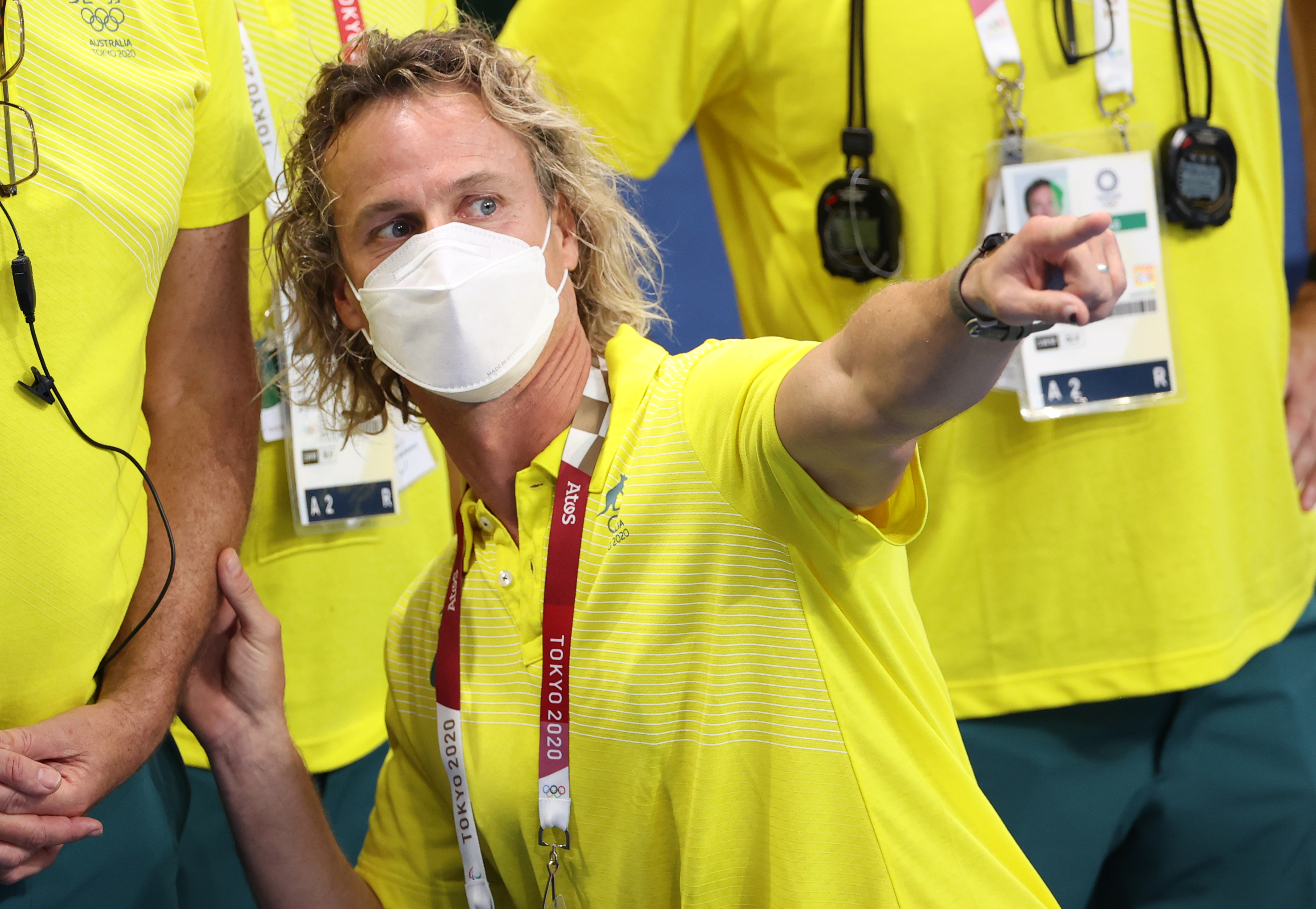 Coach Dean Boxall of Team Australia.