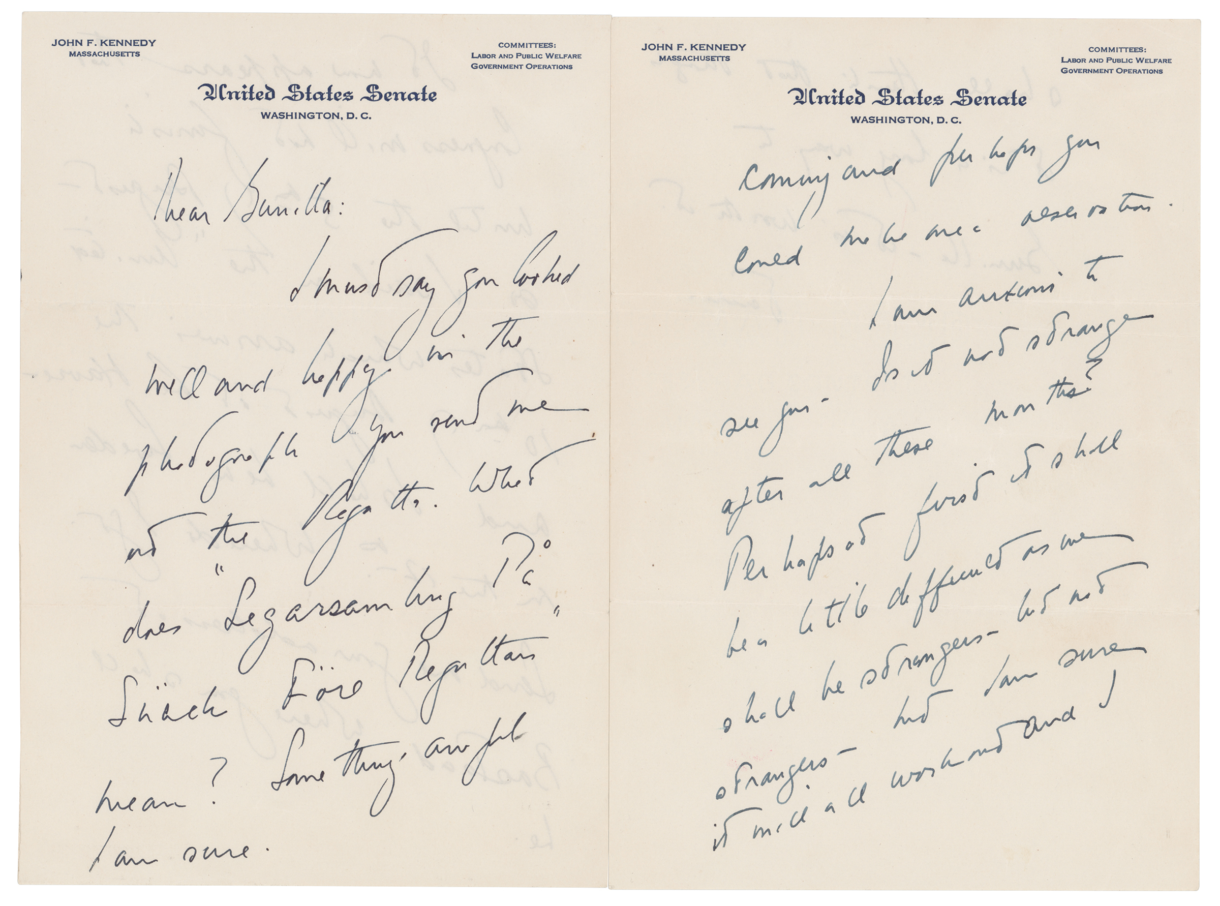 I Miss You Jfk S Intimate Letters To Swedish Mistress Up For Auction The Boston Globe