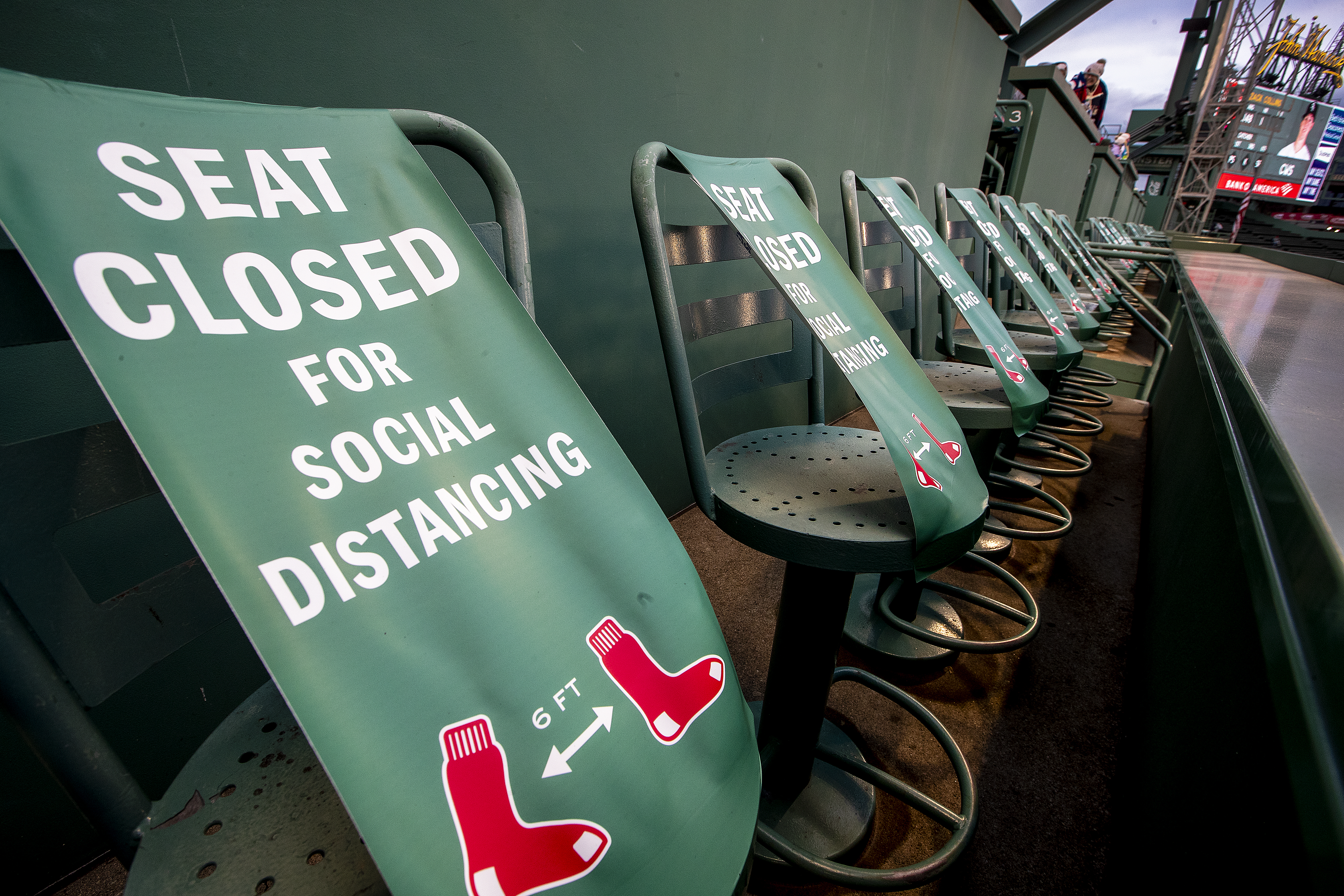 Only some of the Green Monster seats can be used during the pandemic.