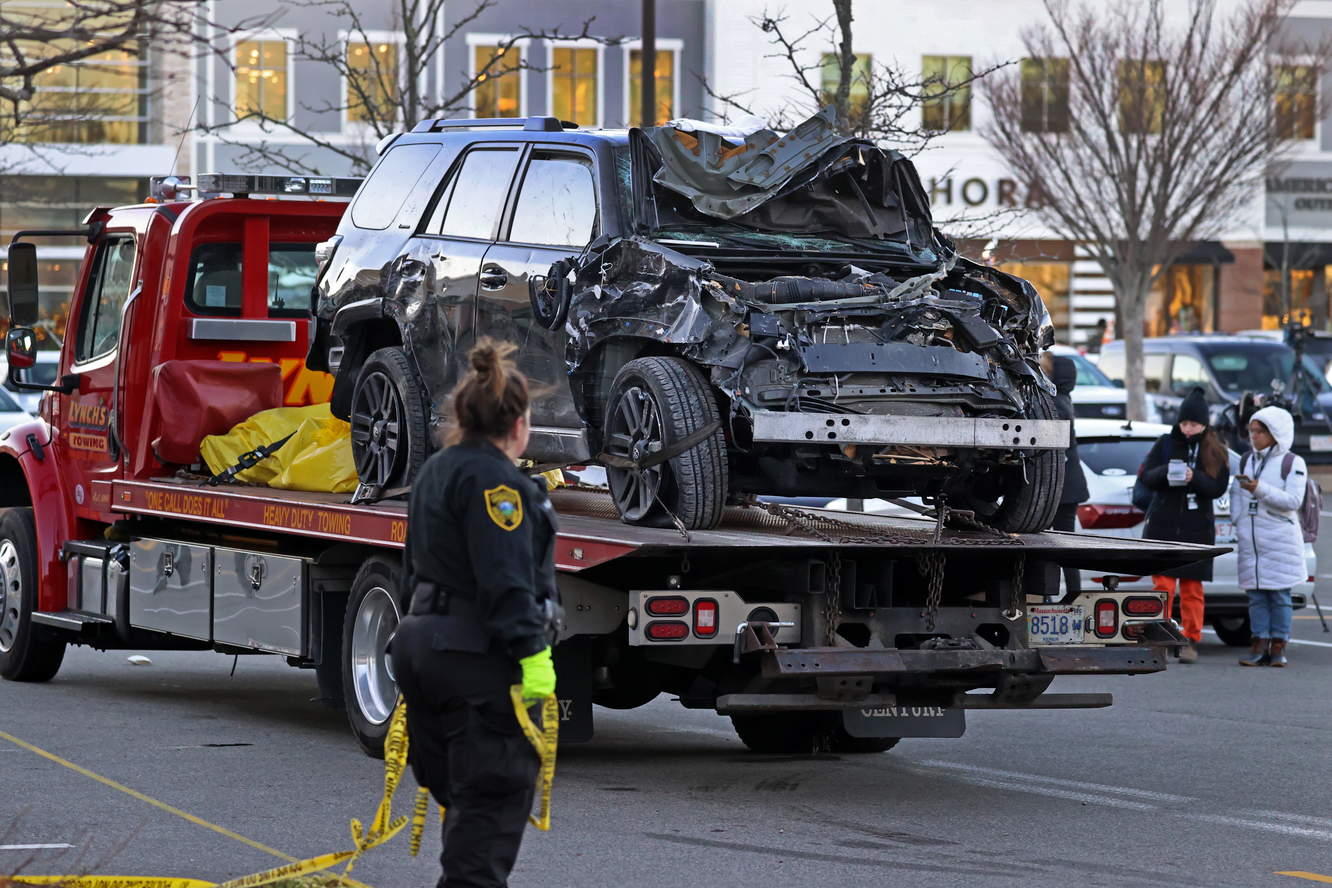 Man is killed, at least 19 injured after vehicle crashes into Hingham Apple  Store, officials say