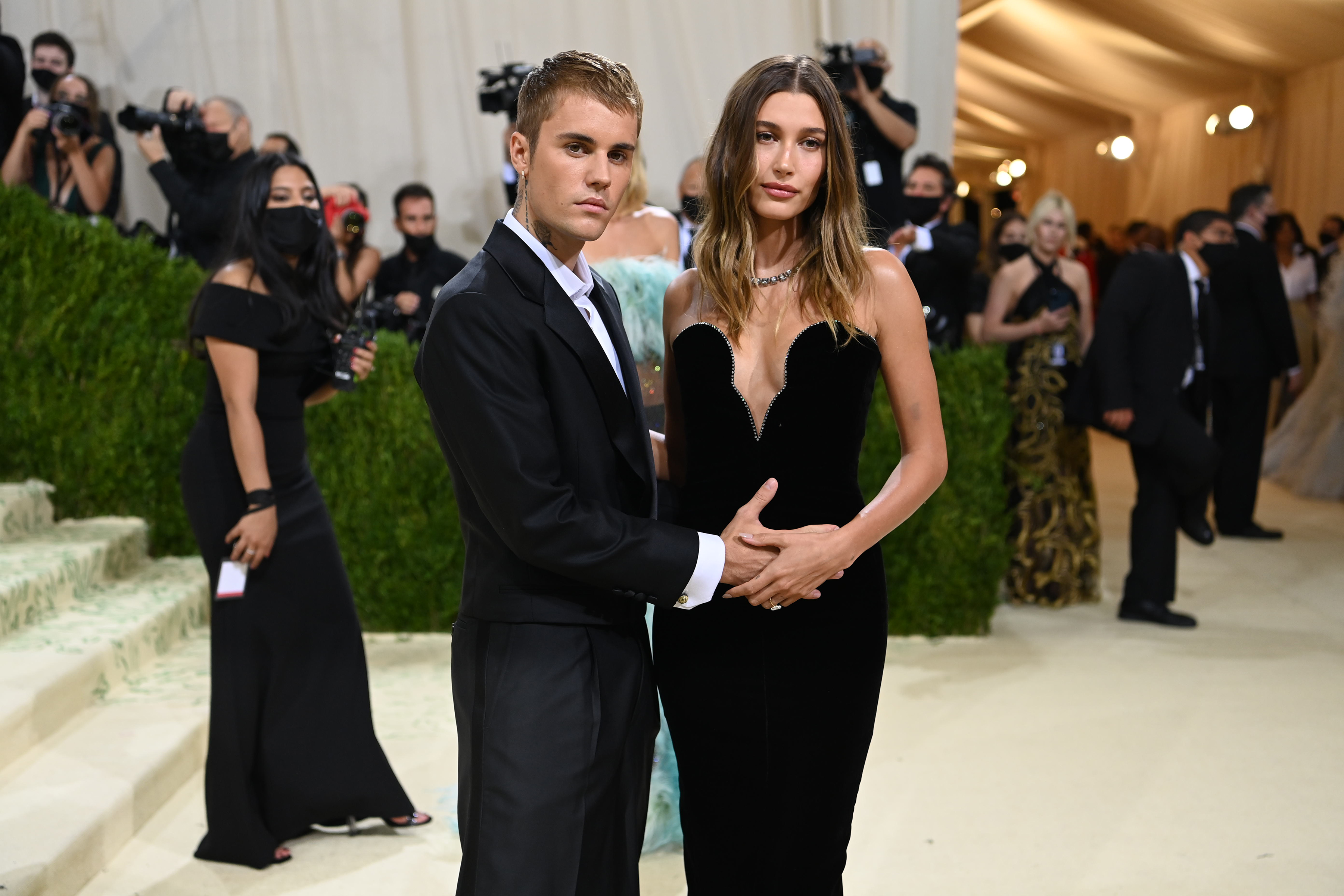 Justin and Hailey Bieber.