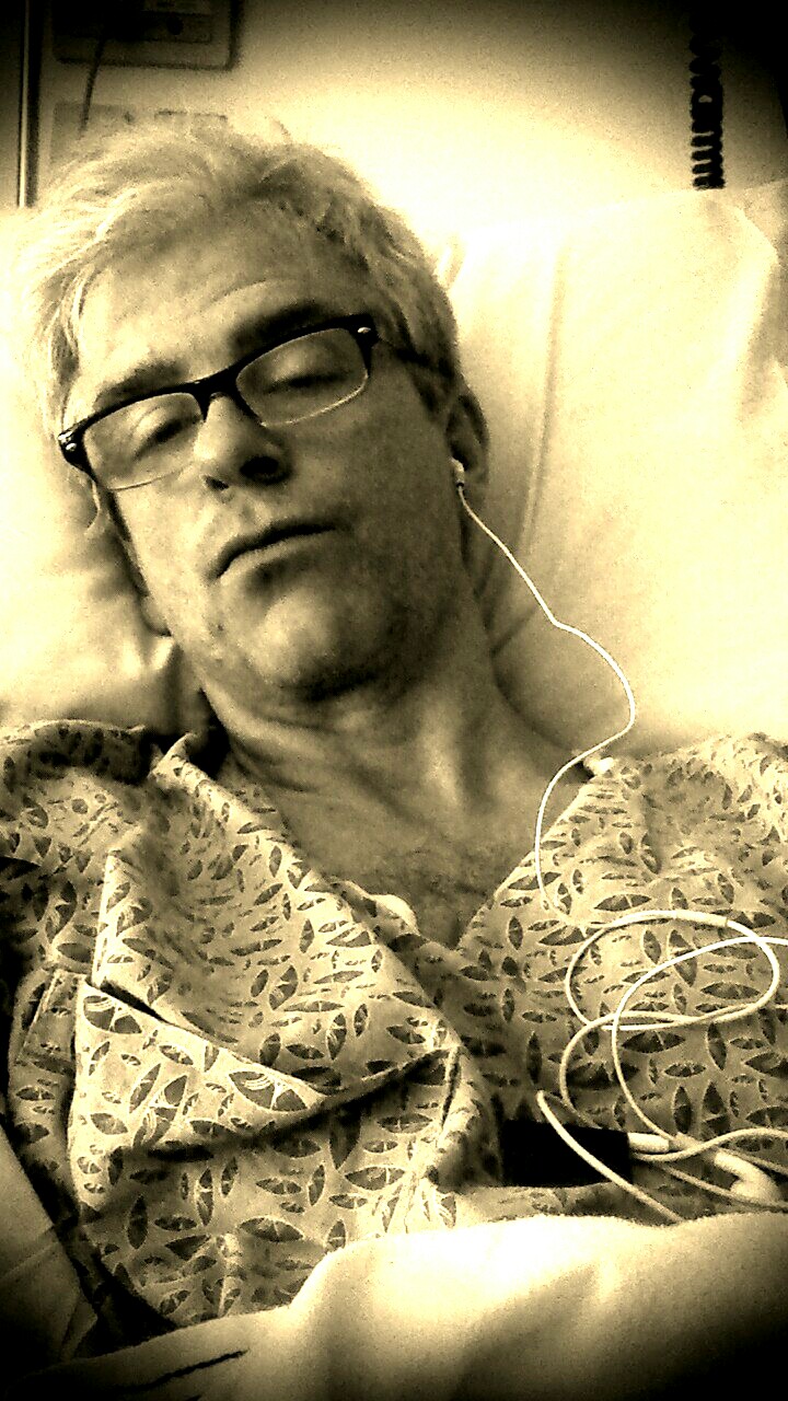 Shanahan in the hospital just after surgery.