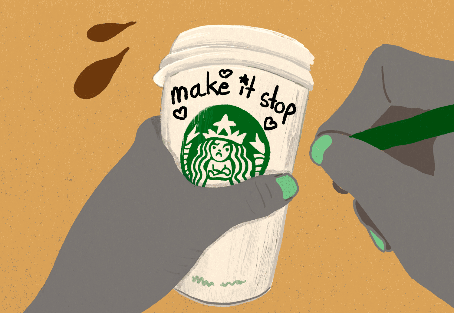 Starbucks coffee baristas forced to pen cheery notes; don't like it
