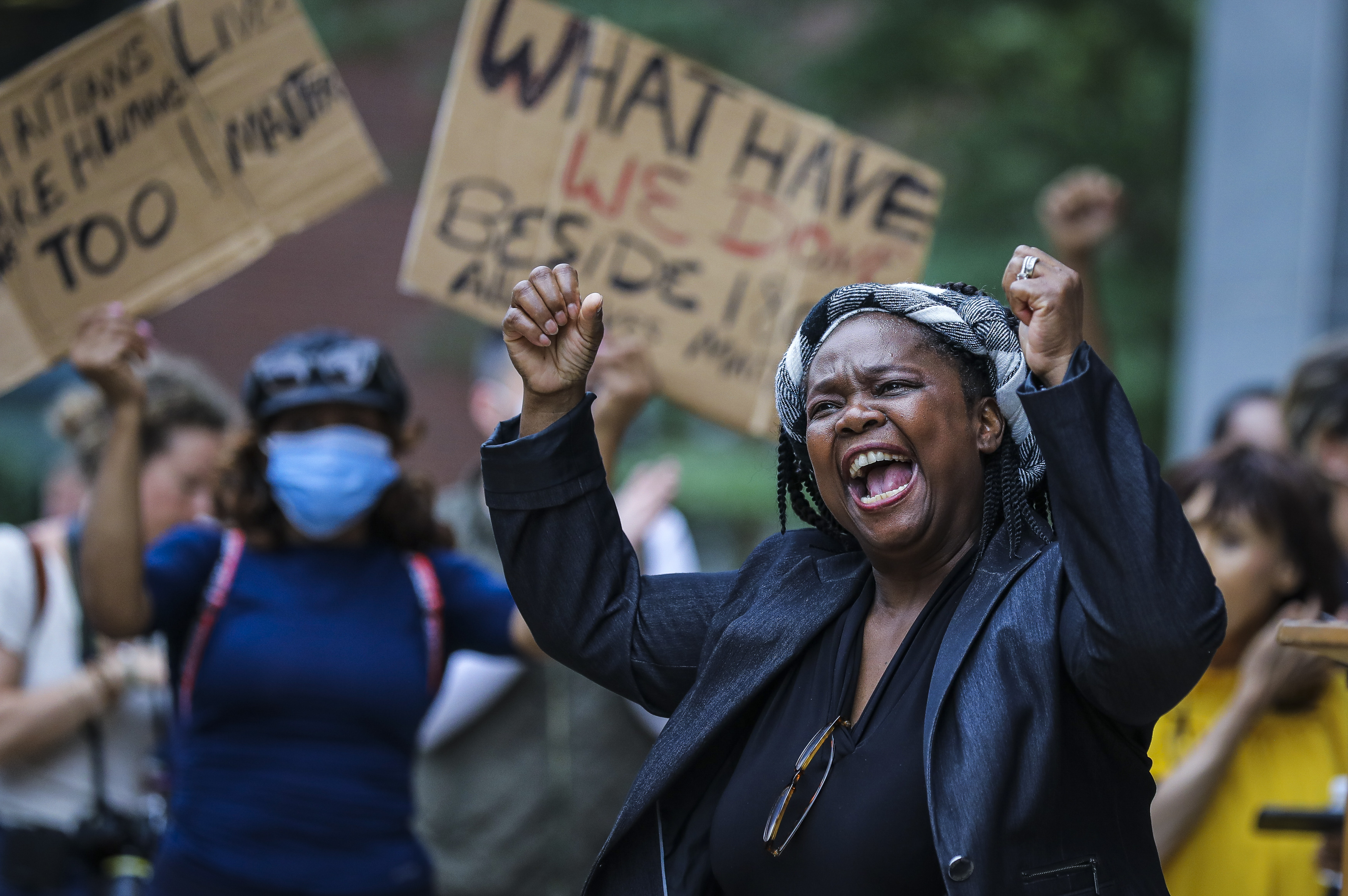 Haitians march through downtown to demand intervention in their home country  - The Boston Globe