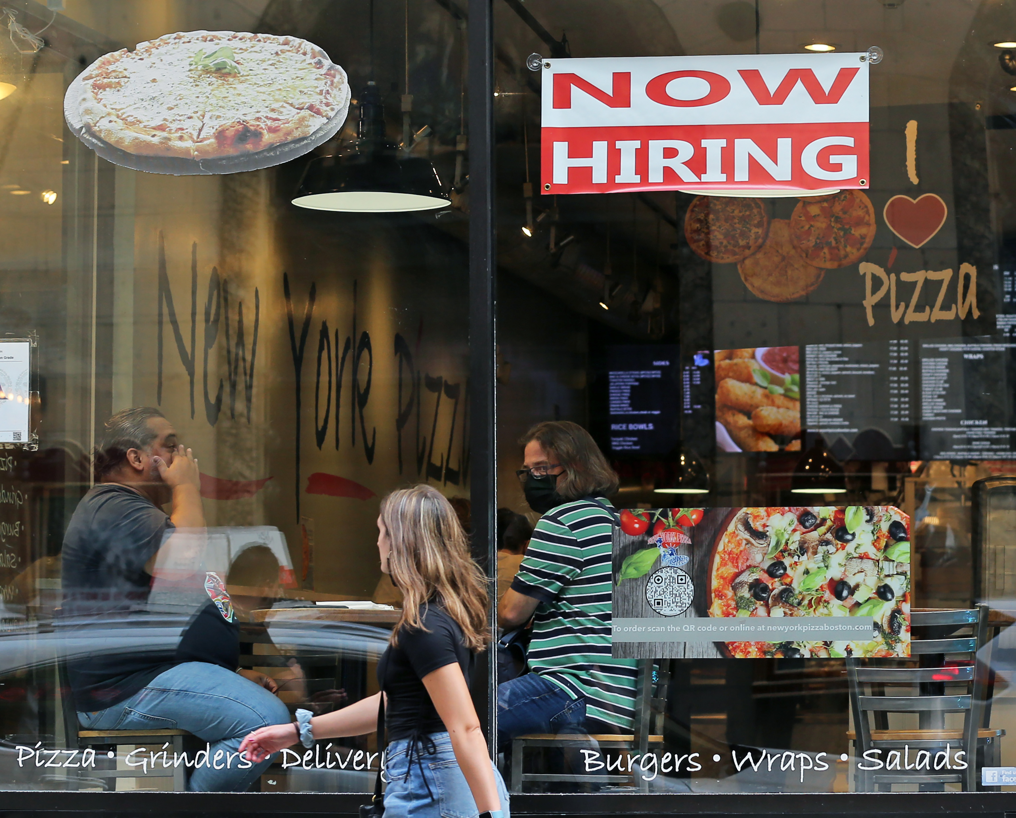 The New York Pizza location on Tremont Street is looking for employees.
