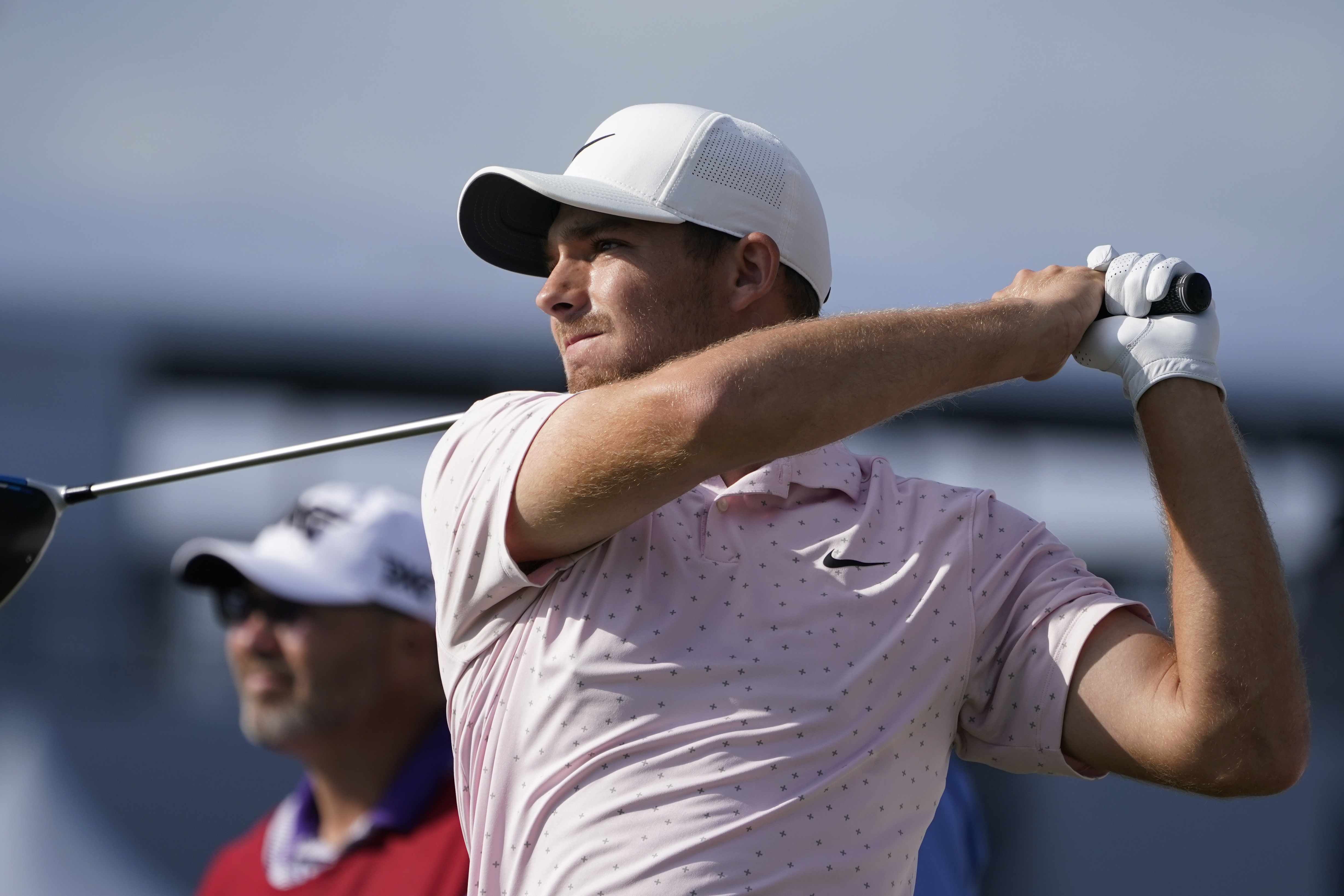 Aaron Wise hits from the ninth tee during the first round of the Honda Classic on Thursday.