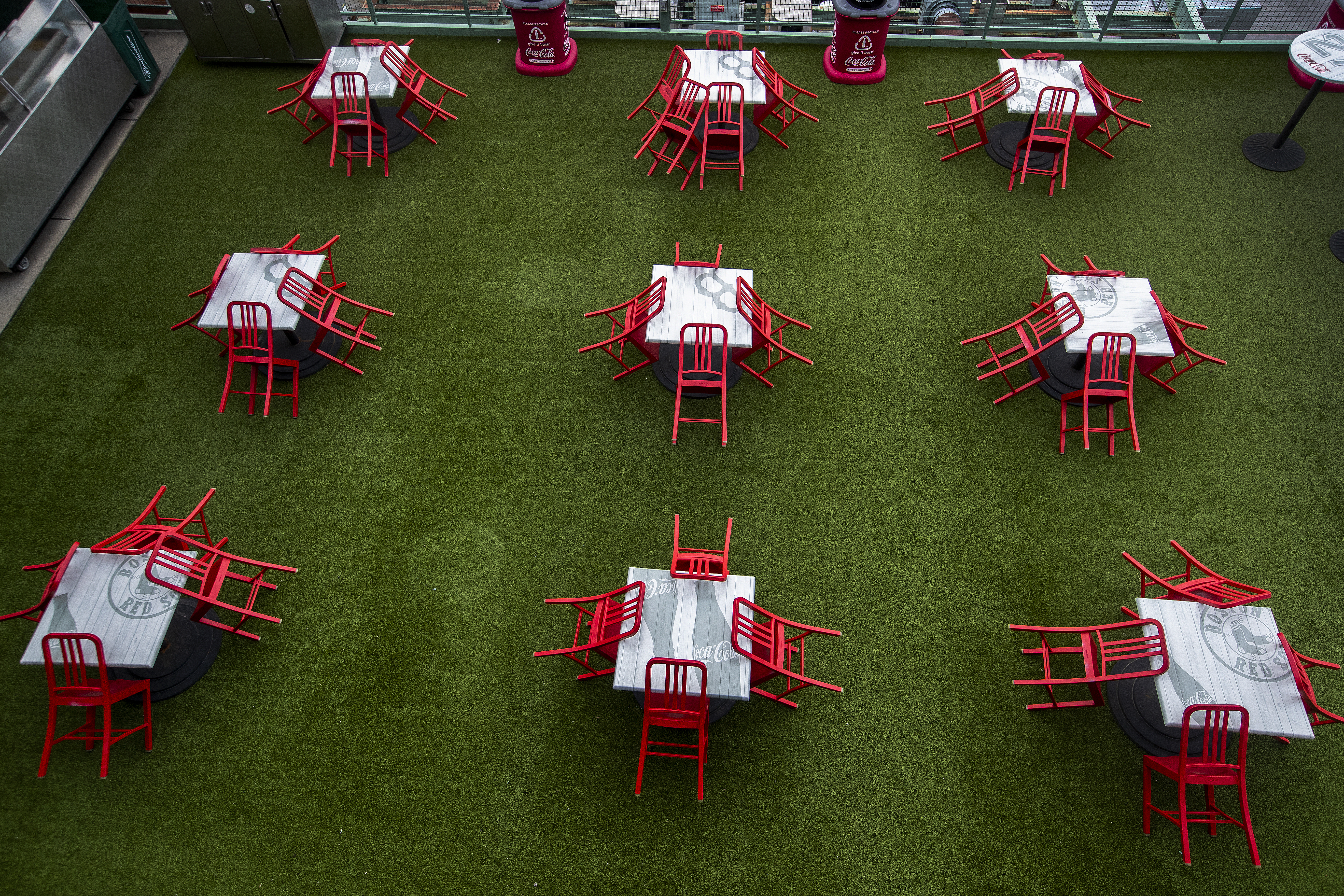 Some Fenway Park dining areas are not yet open.