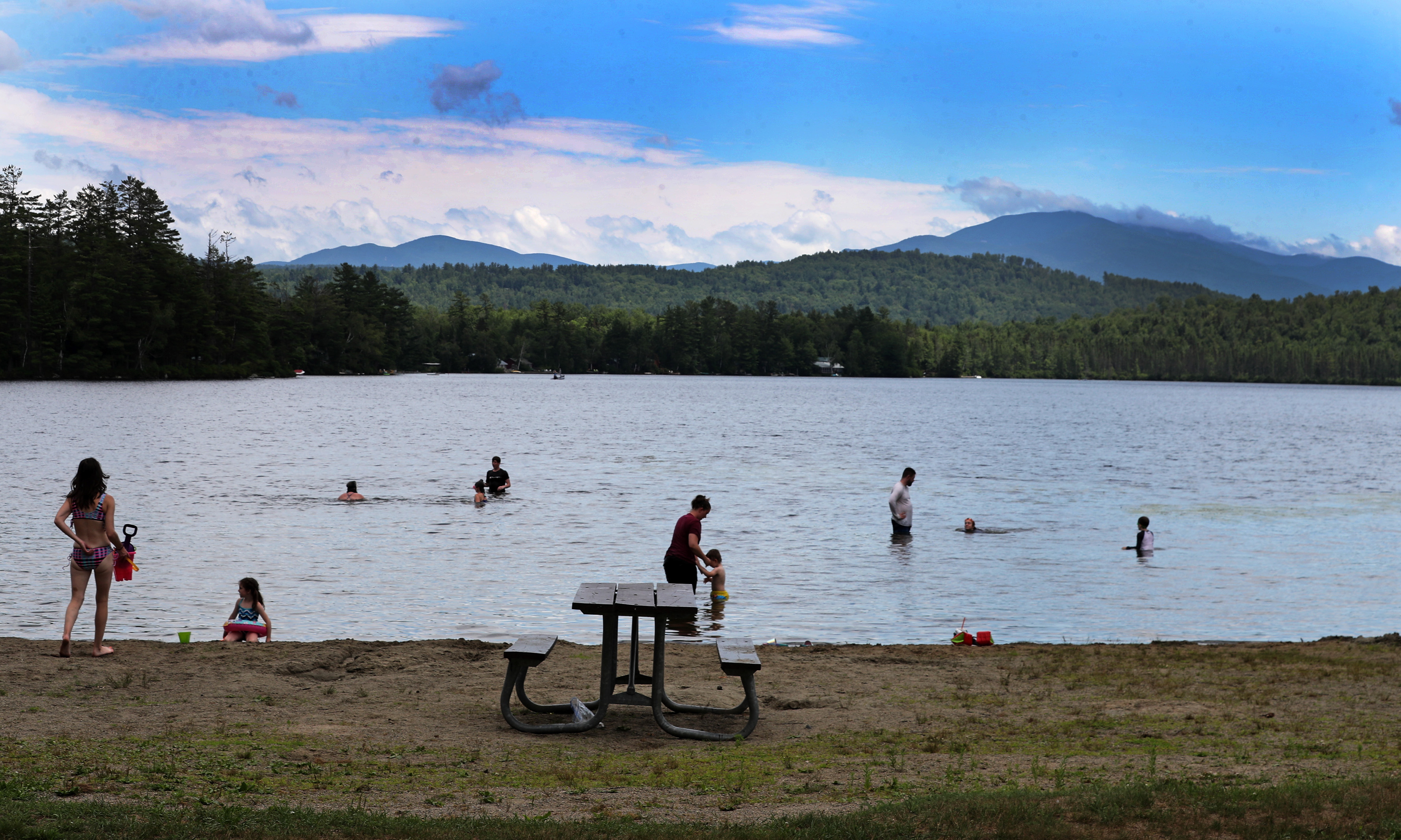 The public beach at Forest Lake State Park is fewer than 3,000 feet from the proposed dump, which would handle nearly a half-million tons of trash a year.