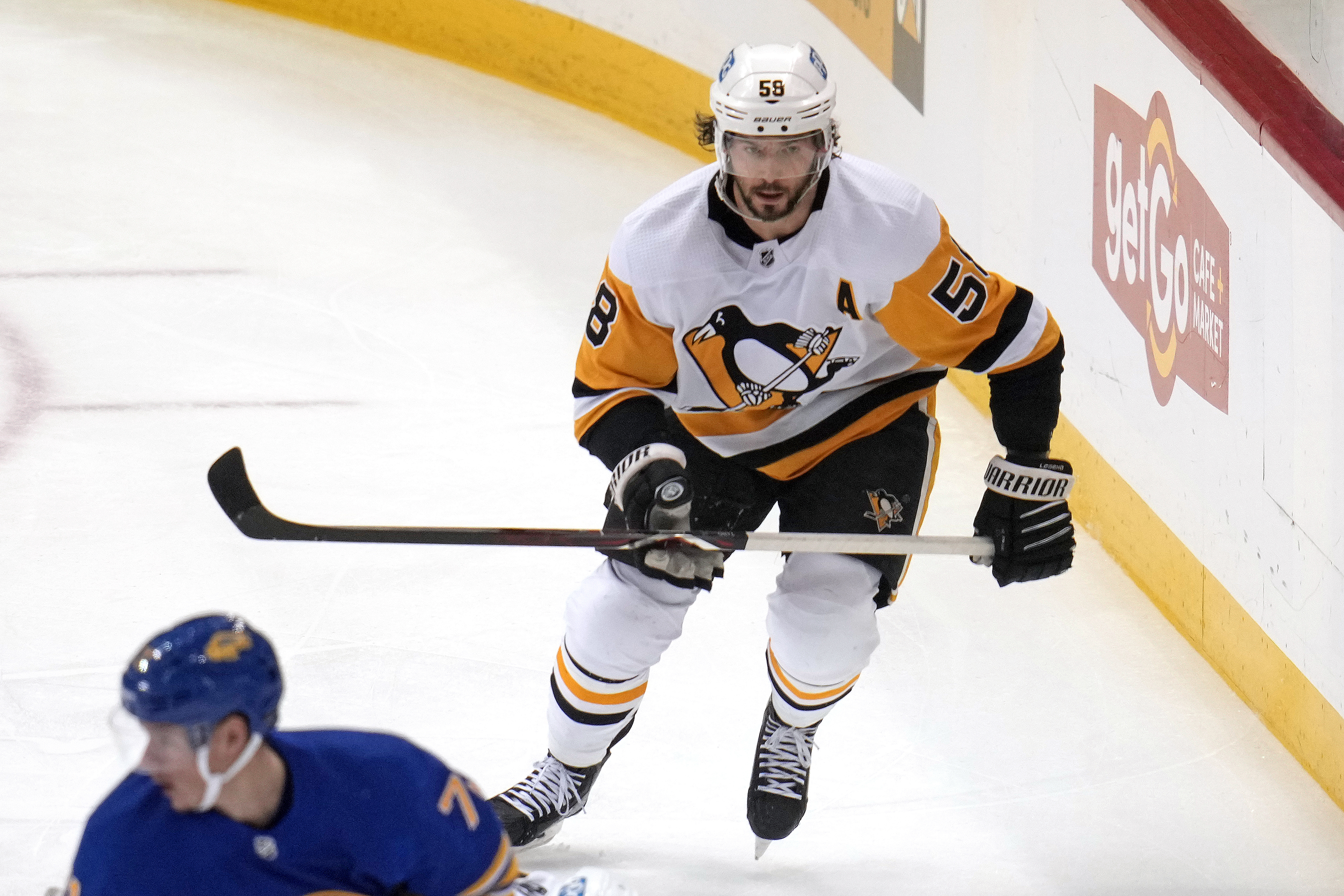 Sidney Crosby skating in the Penguins' informal workout in Cranberry today.  