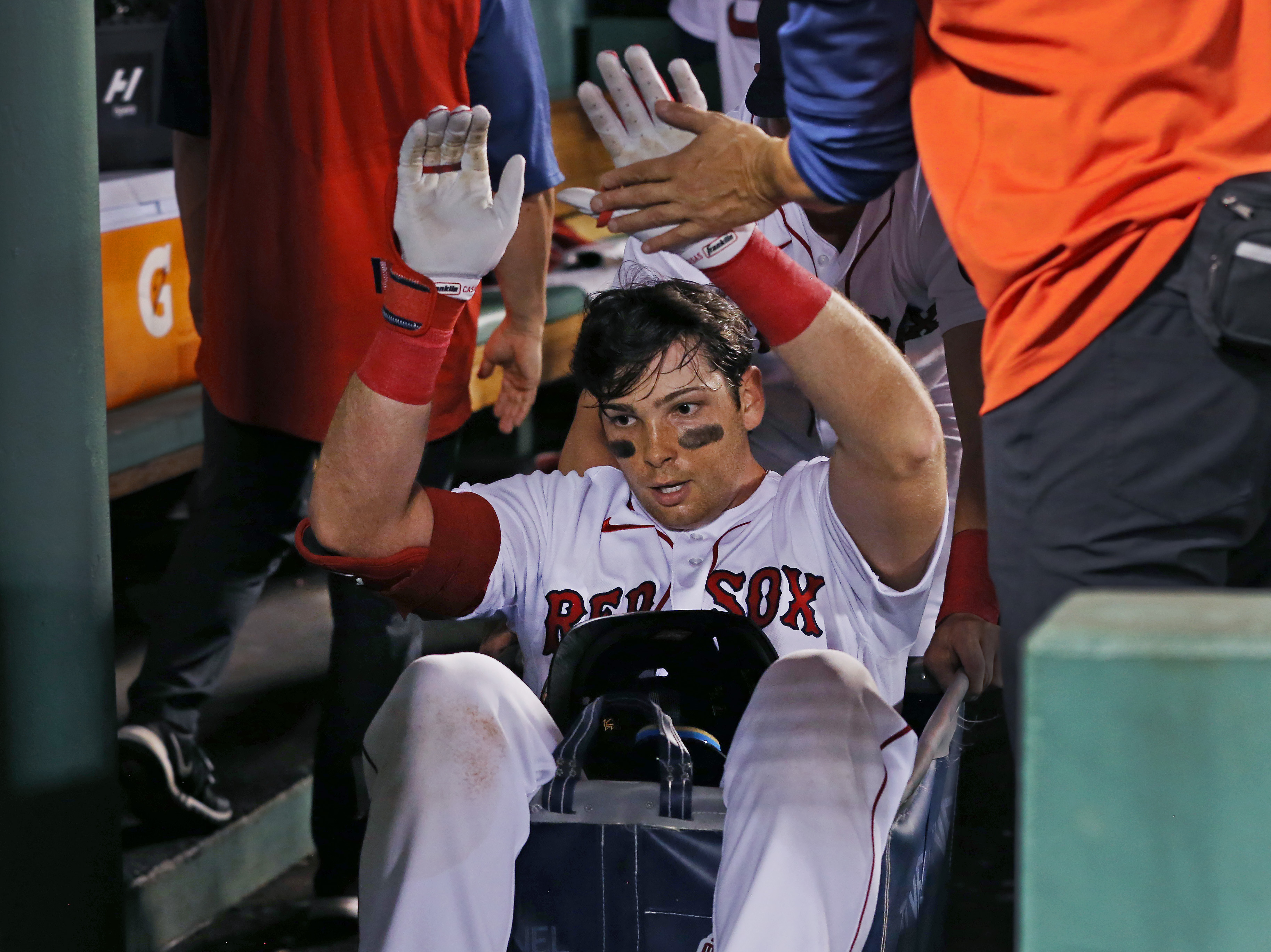 What's Red Sox' Triston Casas eating with a fork in dugout? It began as kid  