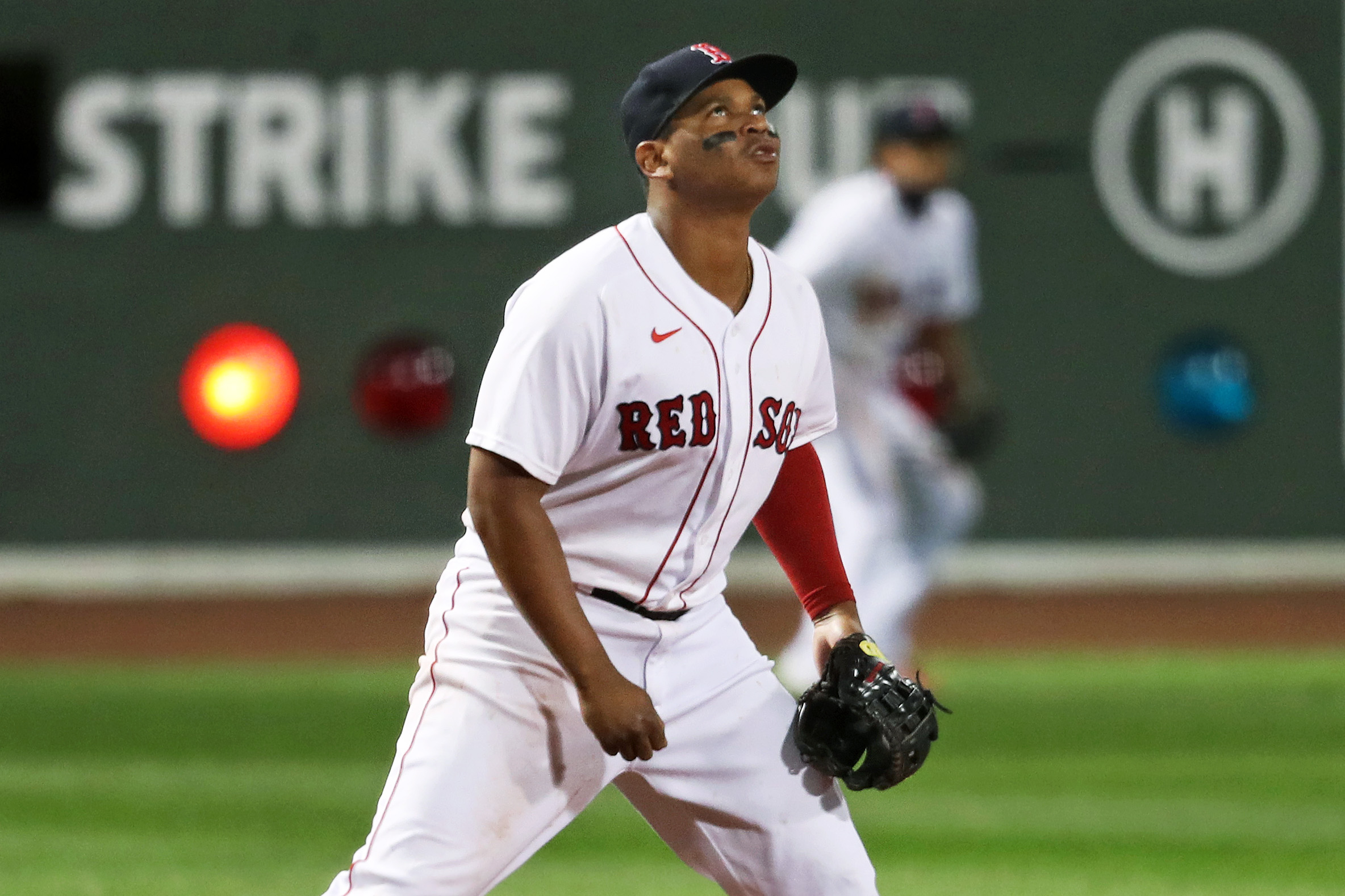 Rafael Devers has struggled in the field at times this season.
