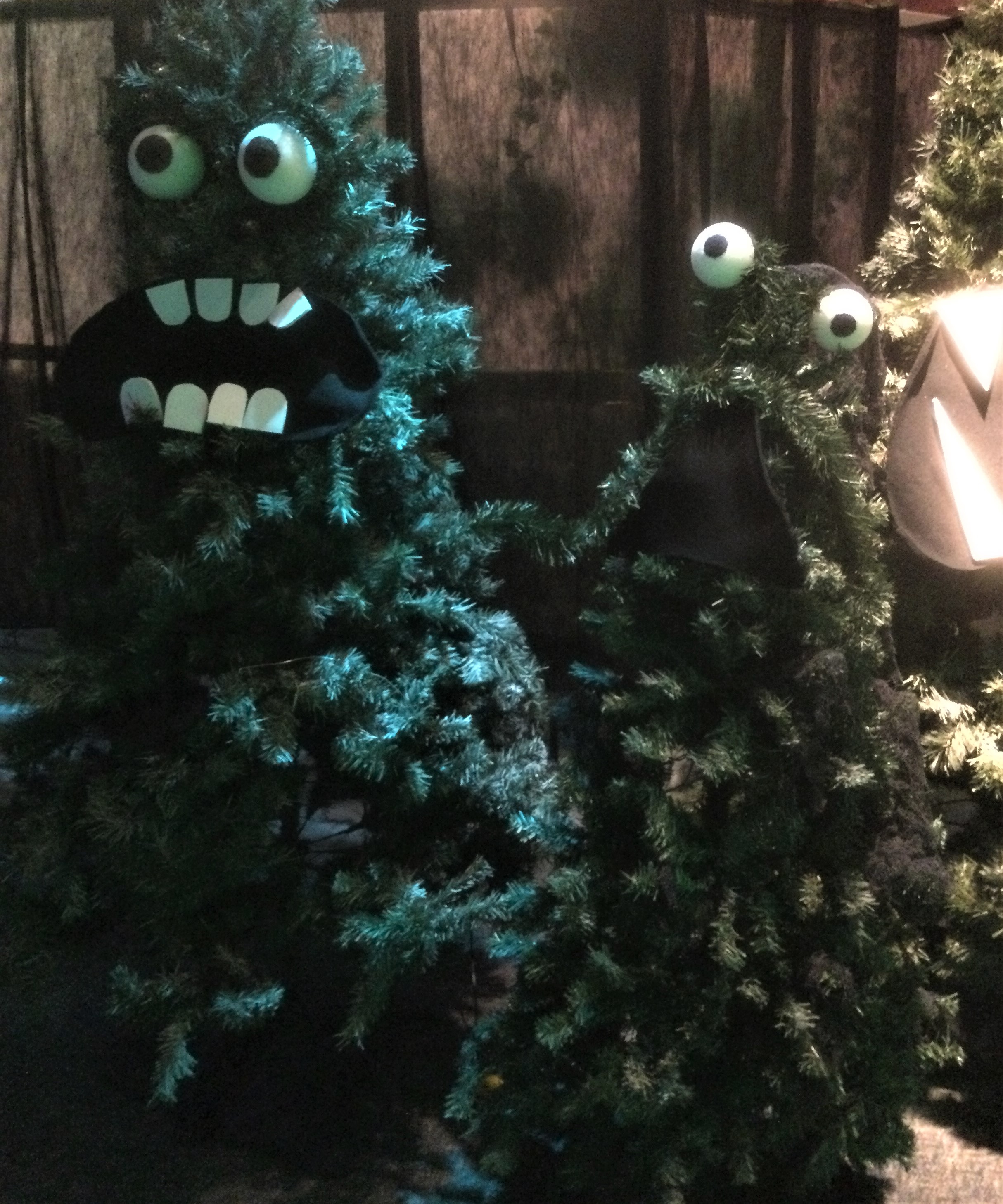 Scary shrubbery (or scared shrubbery?) at the Boston Children's Museum.