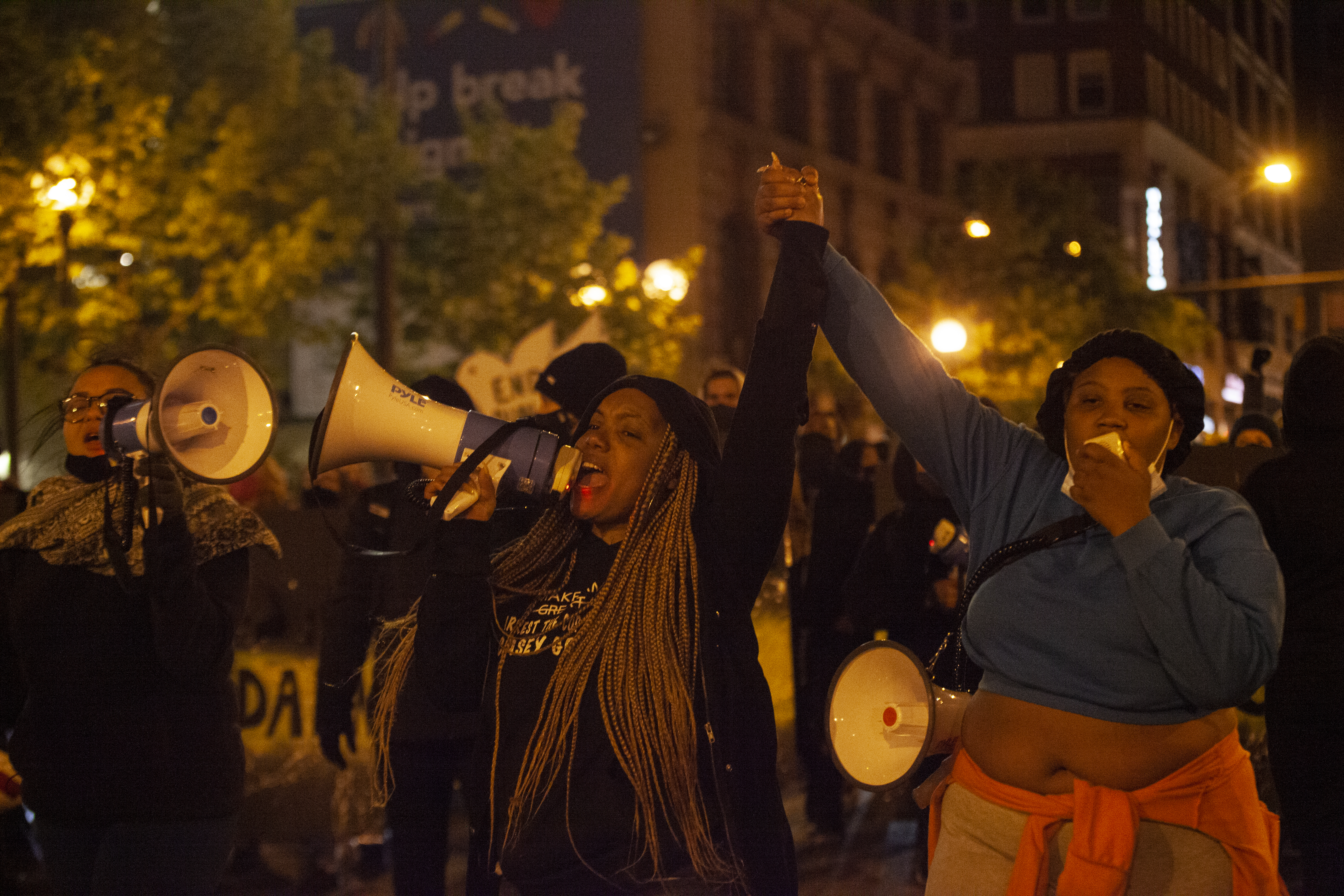 Black Lives Matter activists marched in solidarity in reaction to the shooting of Makiyah Bryant in Columbus, Ohio.