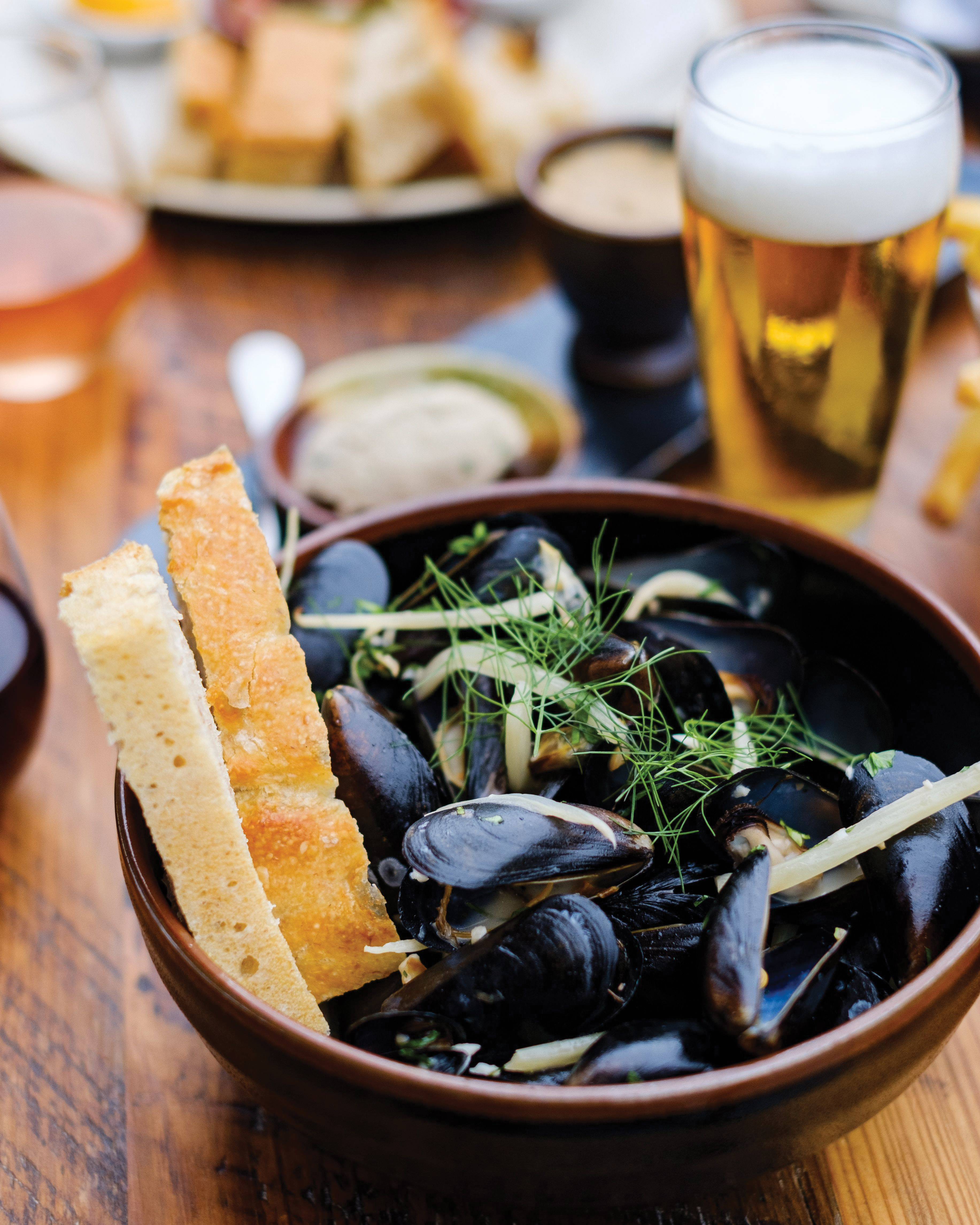 Mussels mariniere from Stoneacre Brasserie.