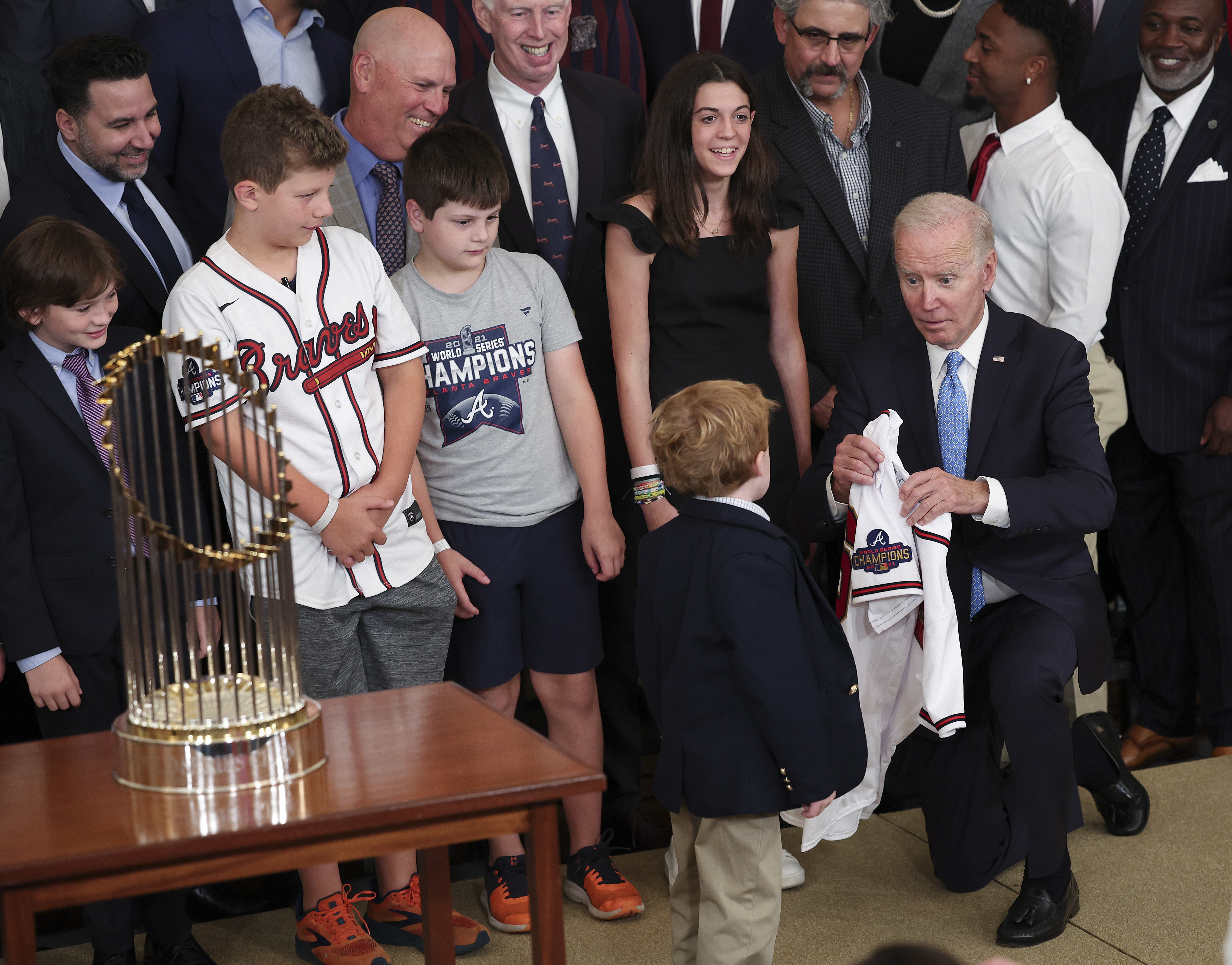 Biden welcomes World Series champion Atlanta Braves to the White