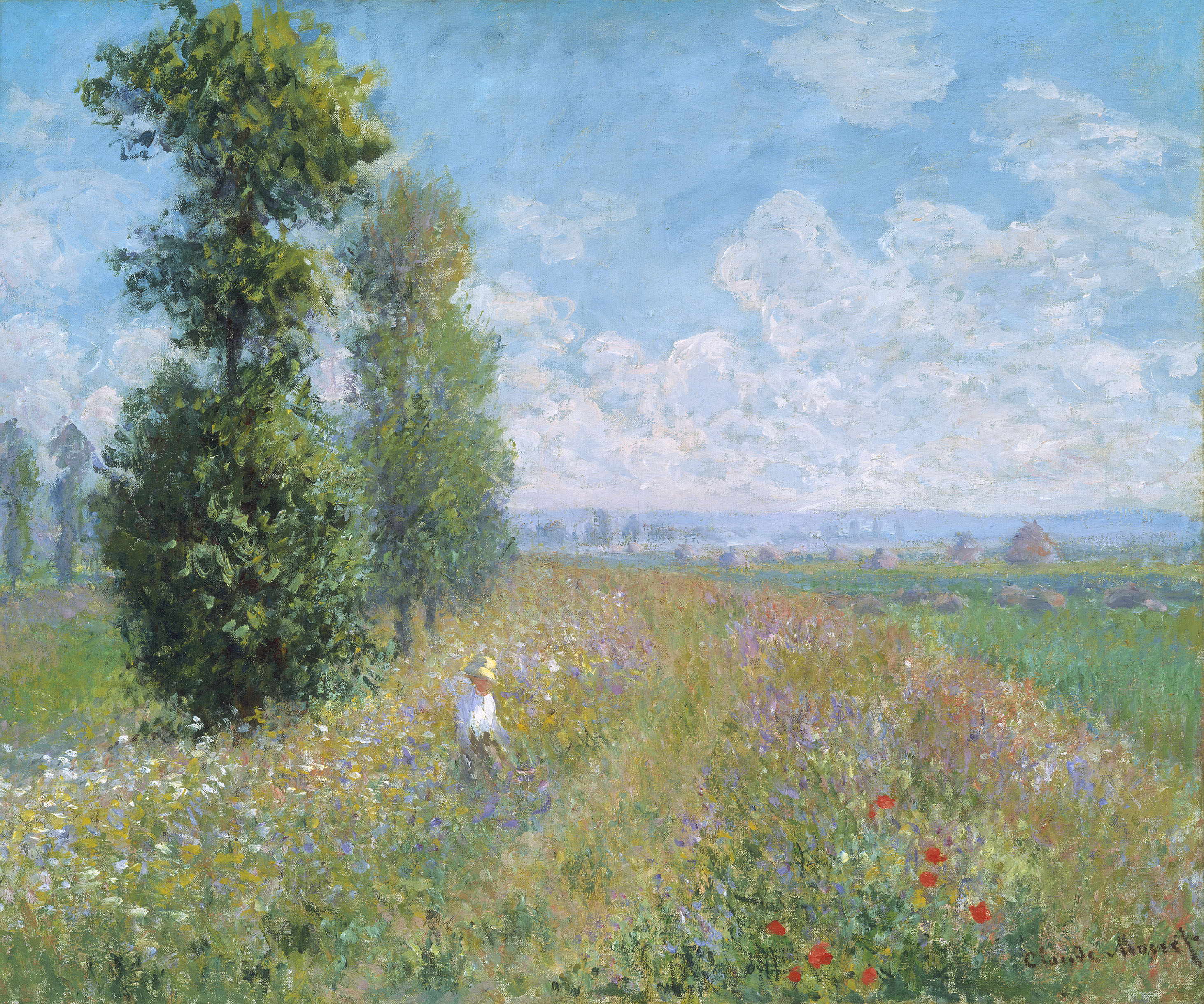 Claude Monet's "Meadow With Poplars," from about 1875.