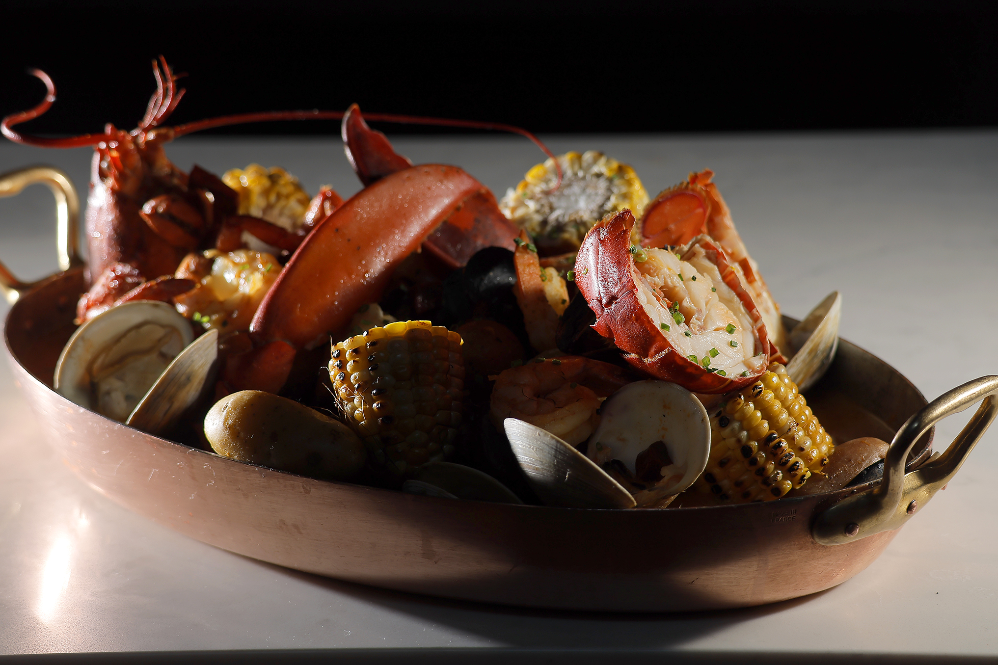 Orlando, FL/USA-5/3/20: A display of ready to bake seafood dinners